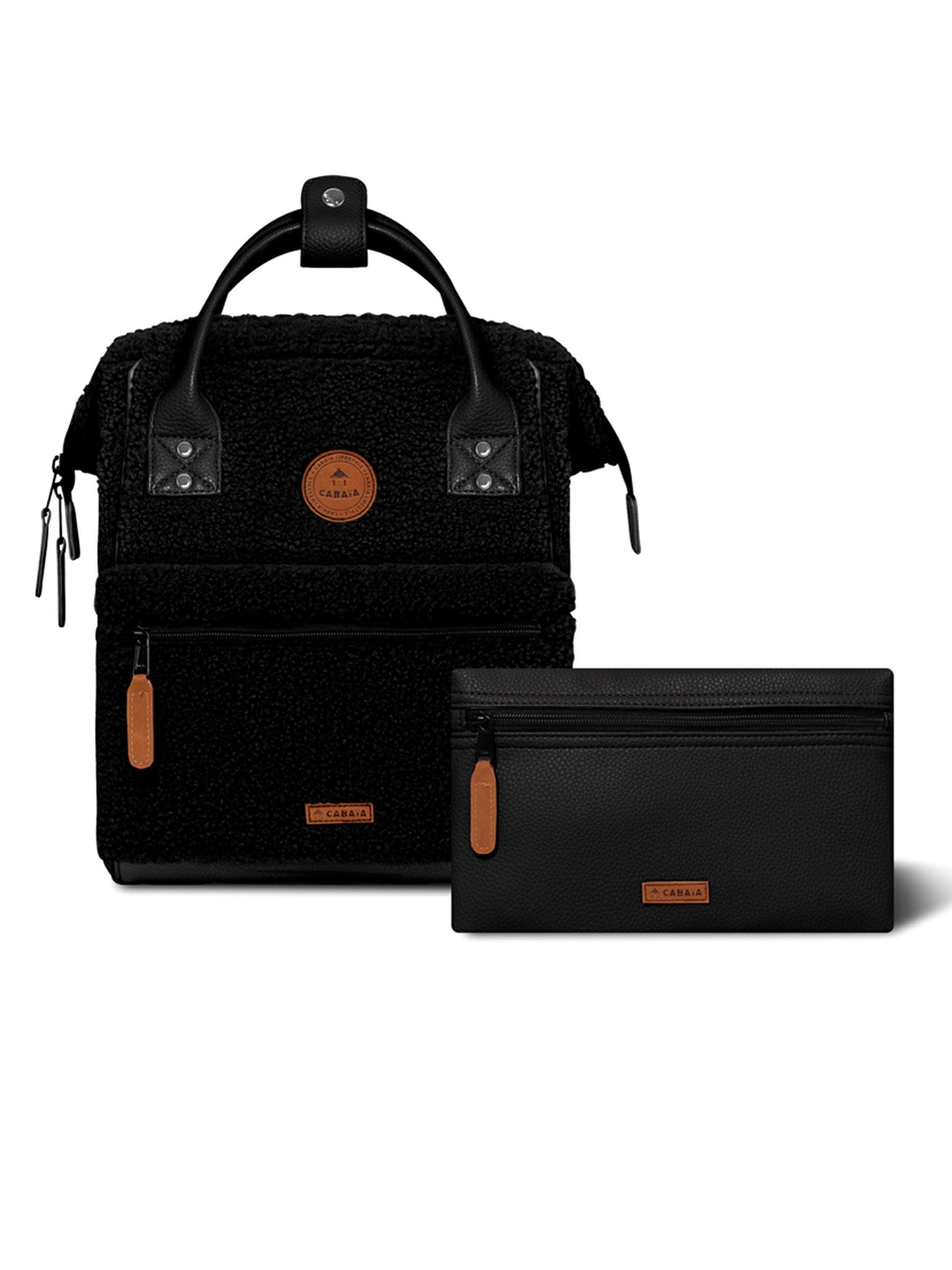 CABAIA Tagesrucksack Adventurer S Fleece (3-tlg), Fleece-Rucksack mit austauschbaren Vordertaschen