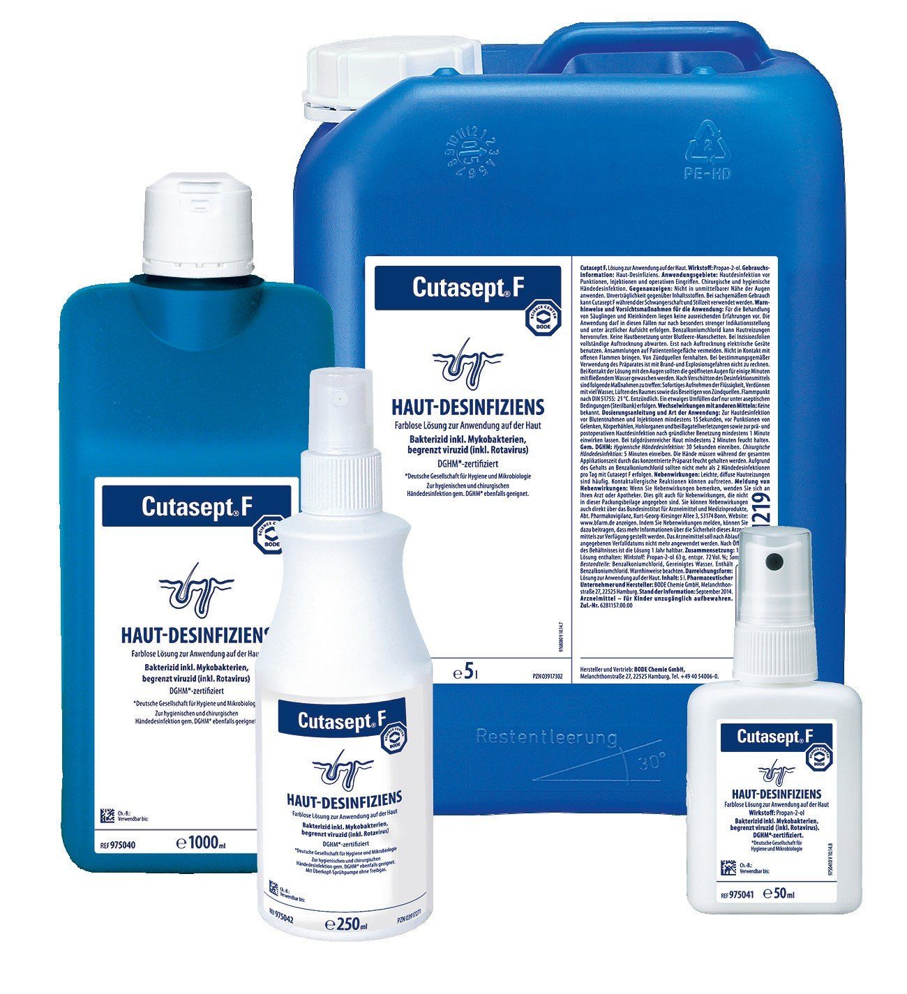 HARTMANN HARTMANN Cutasept F Hautantiseptikum 50 ml 5 Stück Hand-Desinfektionsmittel