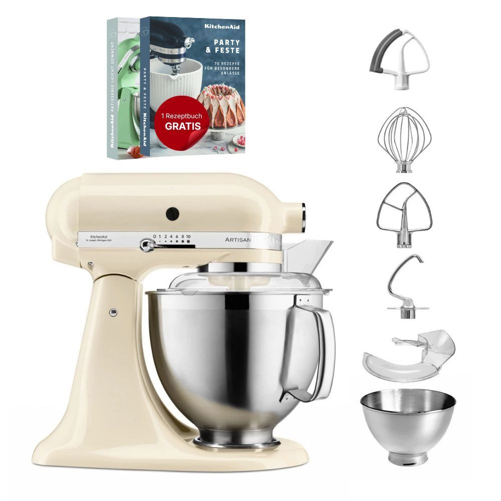 KitchenAid Küchenmaschine KitchenAid 4,8 L 5KSM185 Artisan Küchenmaschine Flexiset