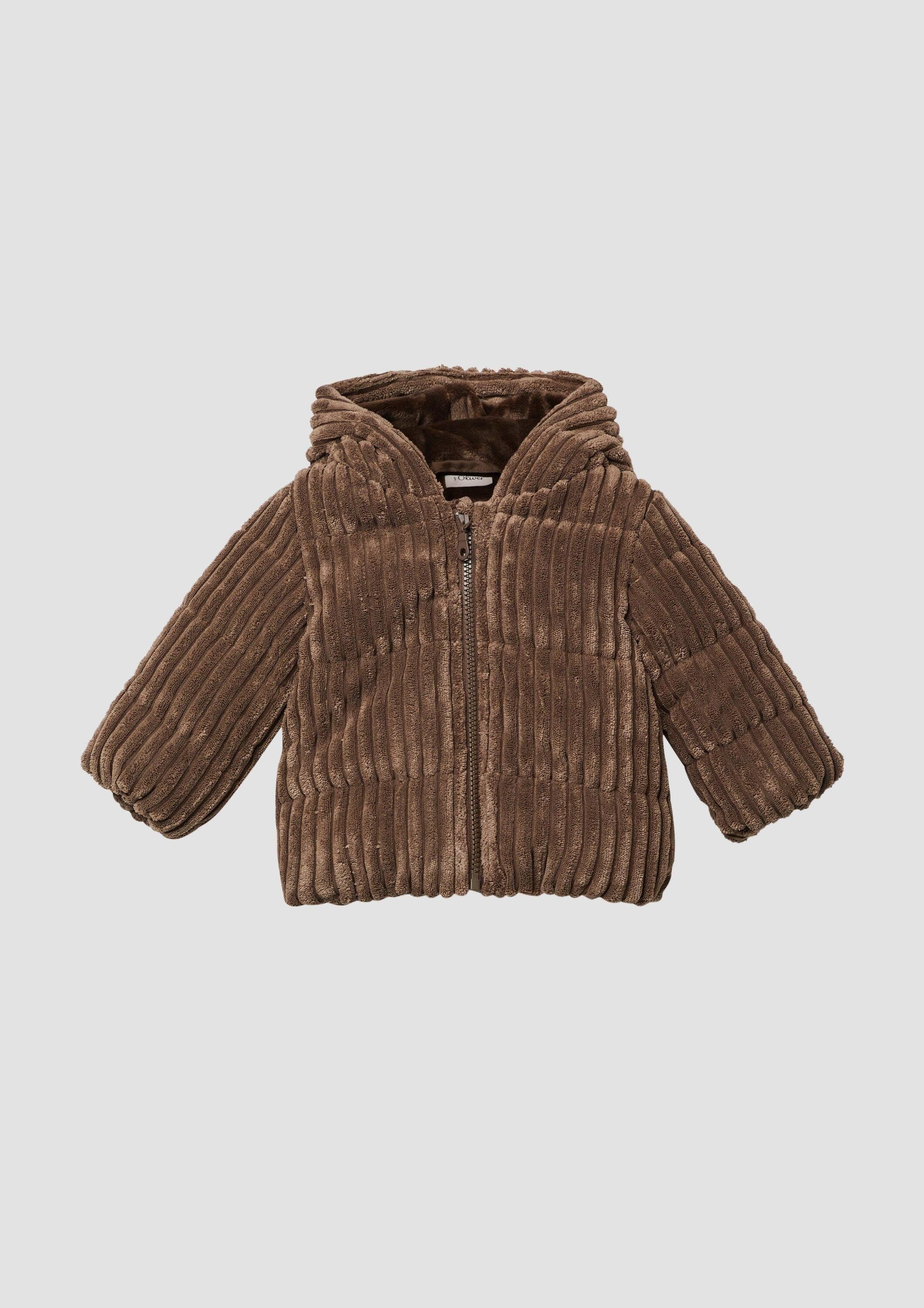 s.Oliver Winterjacke Outdoor-Jacke Unisex Cordjacke mit kuscheliger Innenseite