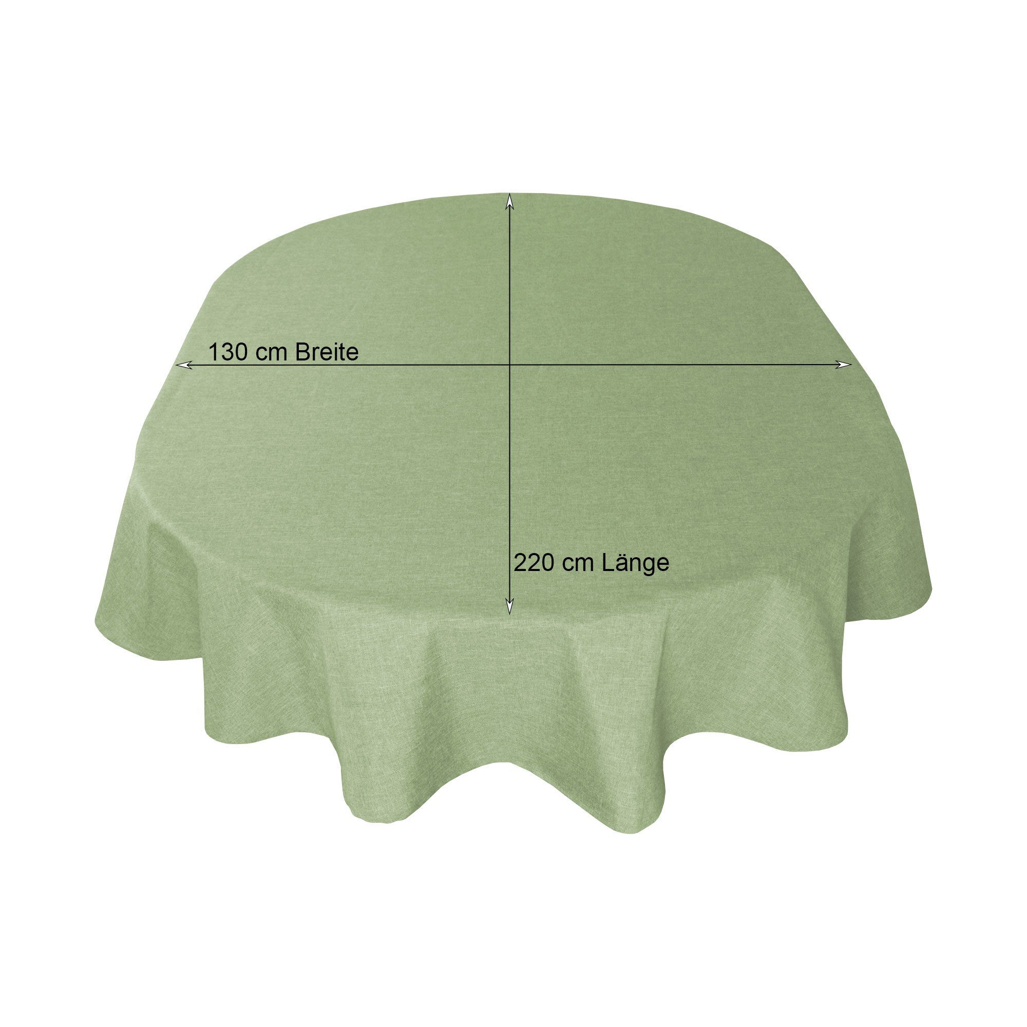 Haus und Deko Tischdecke Tischdecke oval Leinenoptik Lotuseffekt Tischwäsche Wasserabweisend (1-tlg) – Bild 4 von 5