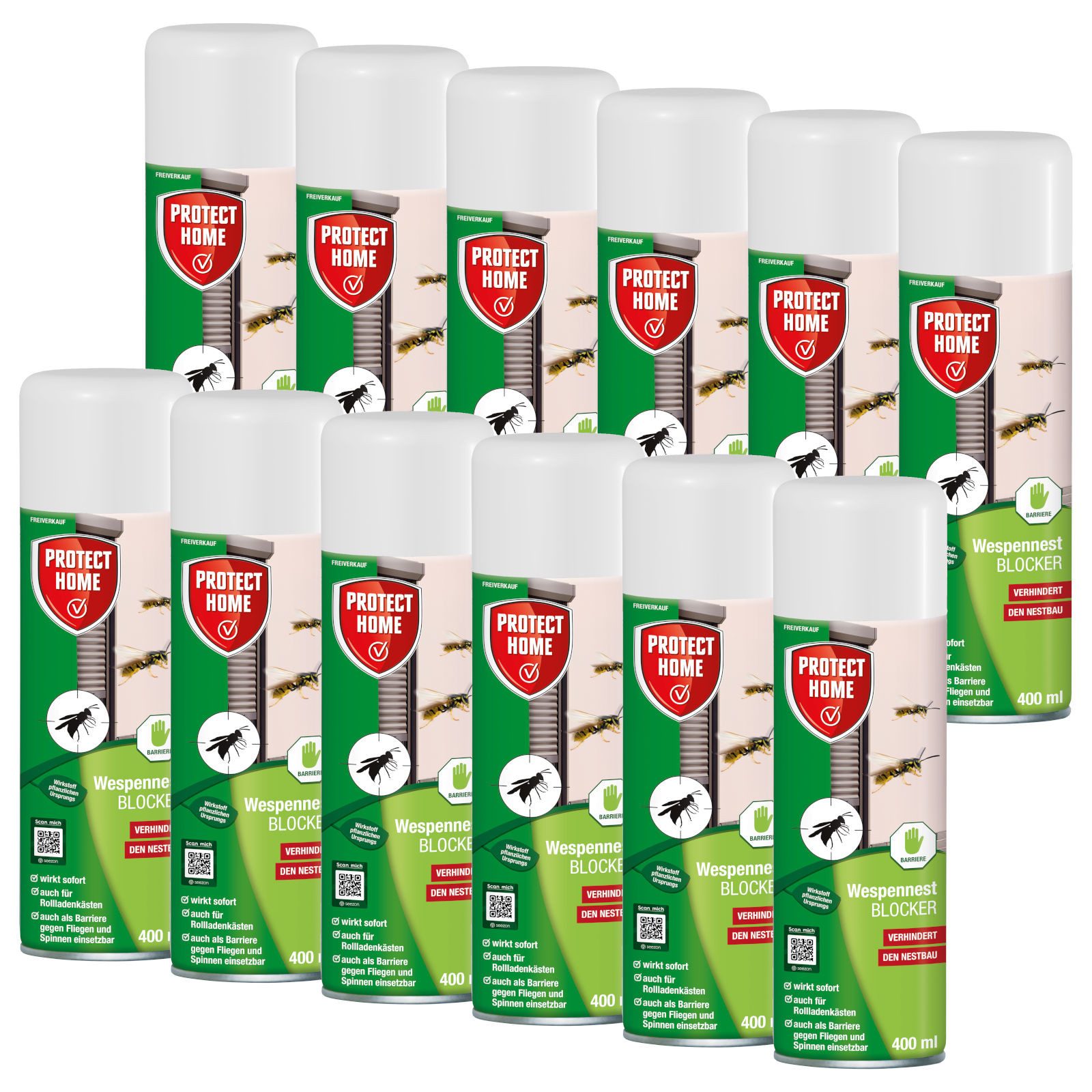 Protect Home Insektenspray Wespennest Blocker, 12x 400 ml, 4800 ml