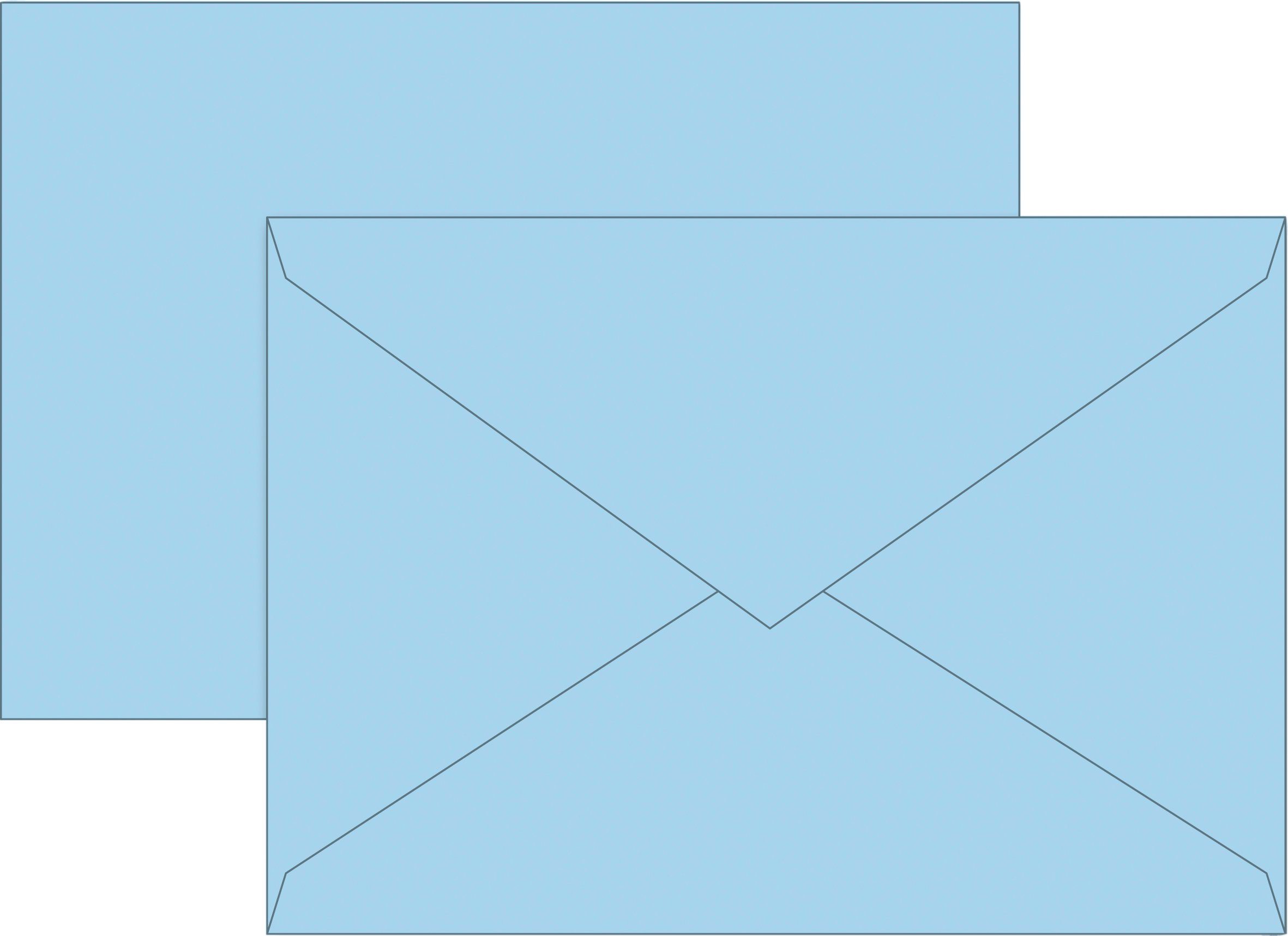 BRUNNEN Druckerpapier BRUNNEN 105125432 Briefumschlag Universalpapier C5 hellblau