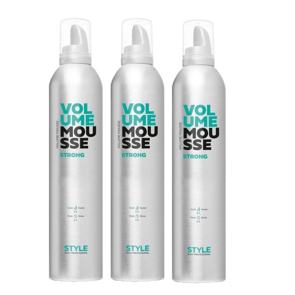Pack Volume Style strong Mousse Professional Dusy Haarschaum 3er 400ml Dusy