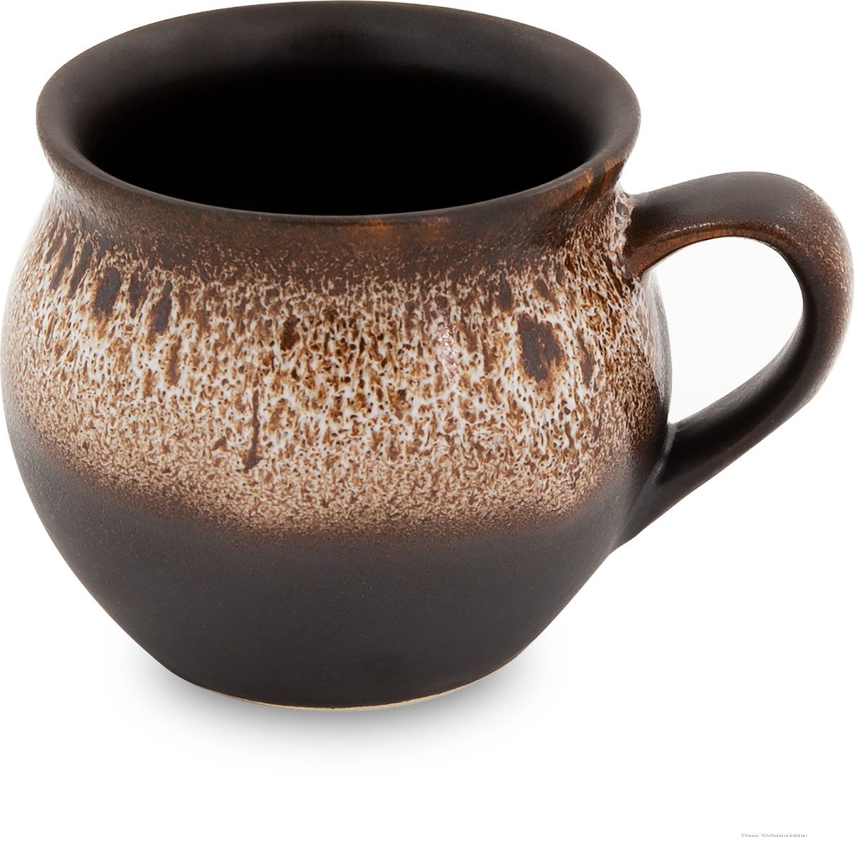 Bunzlauer Keramik Becher Bunzlauer Keramik 320 ml Kugelbecher, runder Böhmischer Becher ZACIEK, Keramik