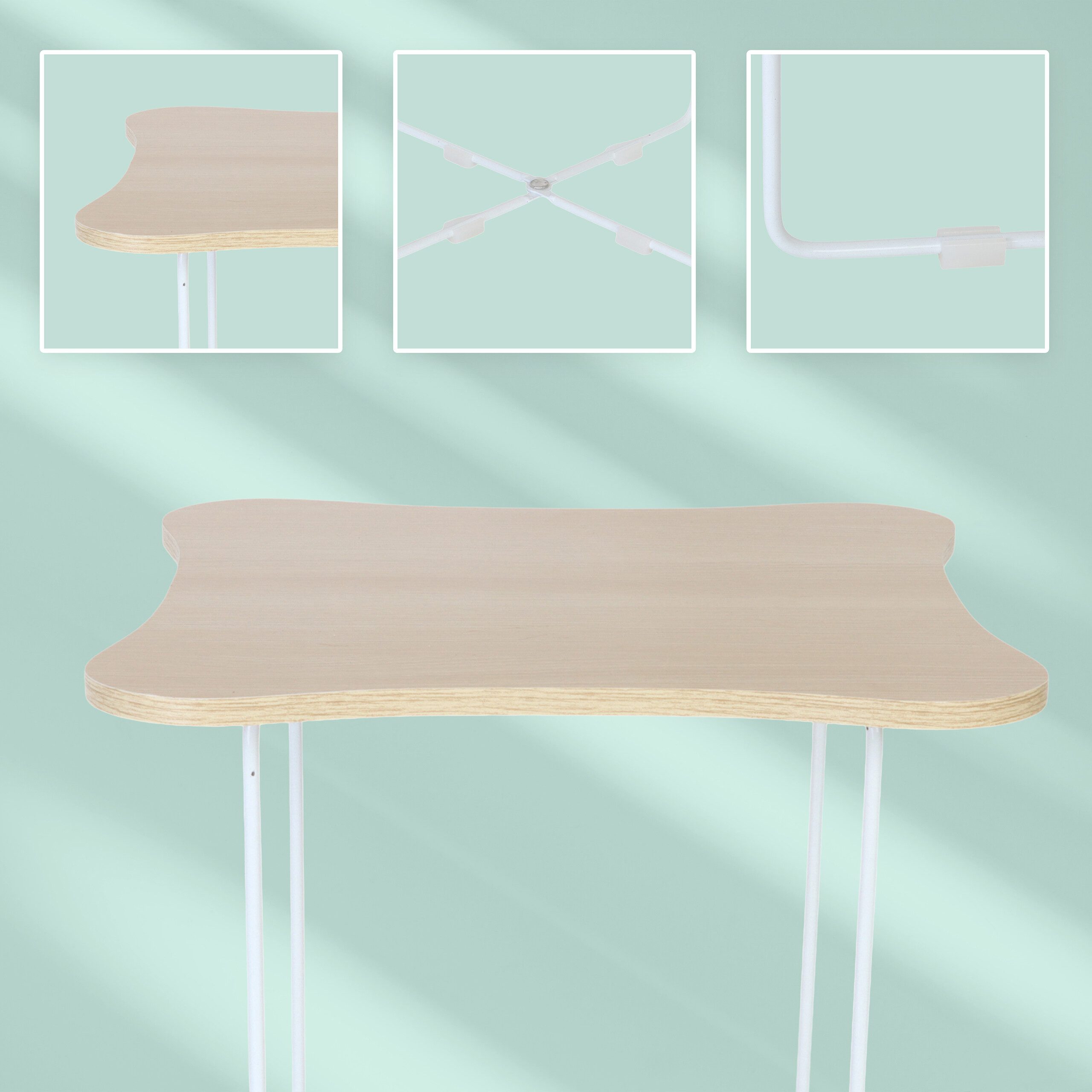 relaxdays Beistelltisch Skandi-Design (1-St), eckig – Bild 5 von 5