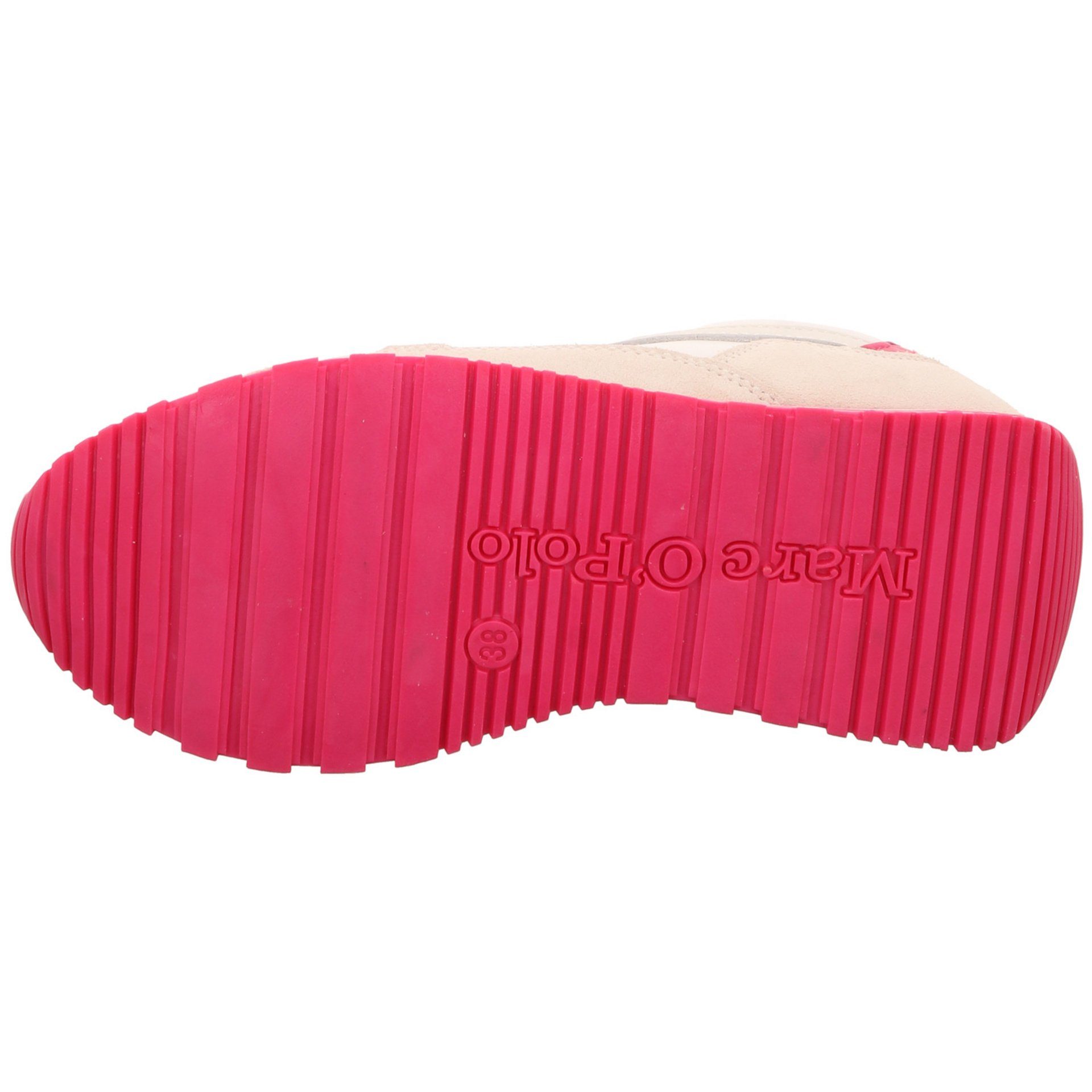 Sneaker Leder-/Textilkombination Leder-/Textilkombination O'Polo Marc pink Sneaker gemustert