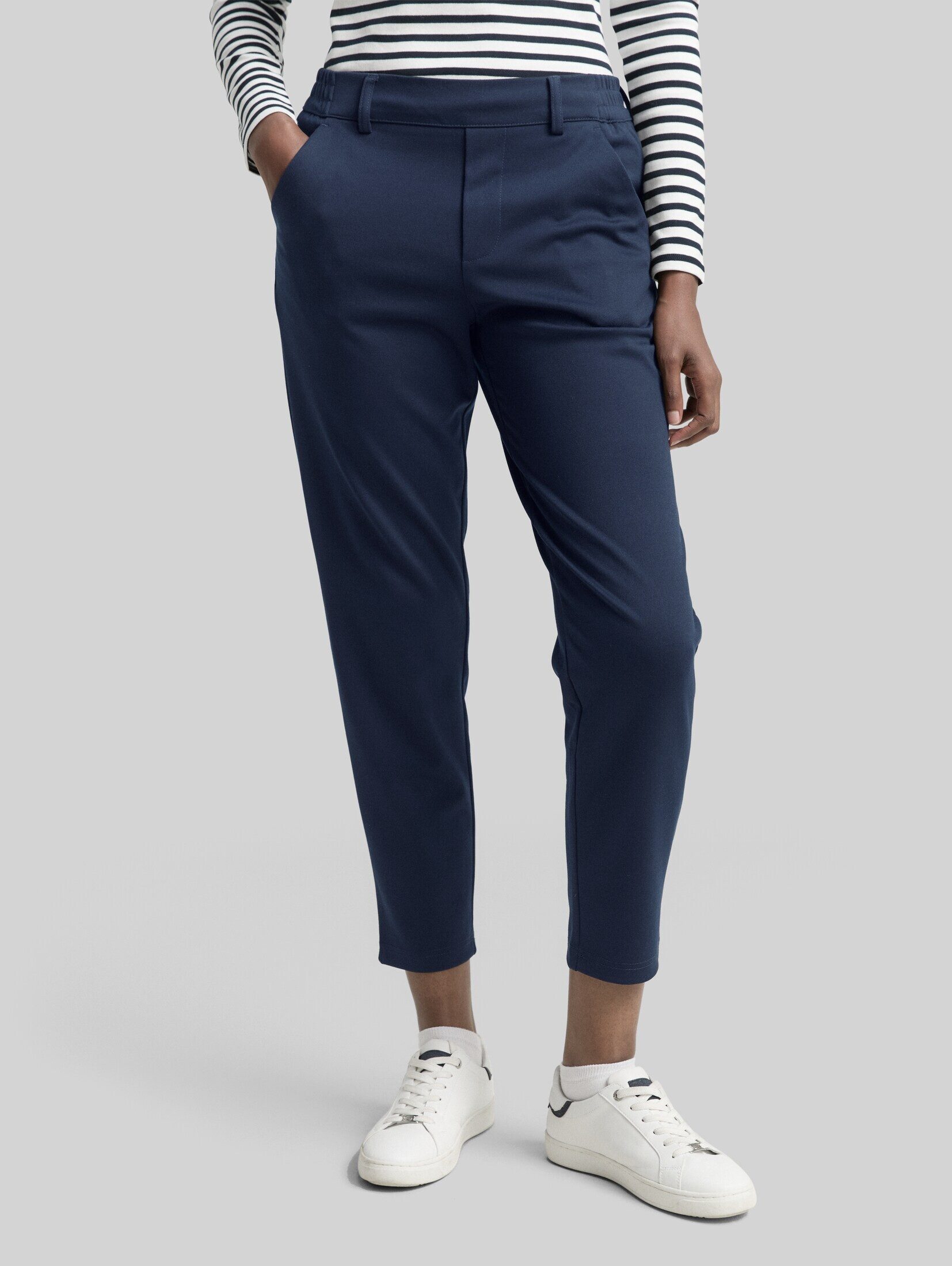 TOM TAILOR Denim Chinohose (1-tlg) Drapiert/gerafft