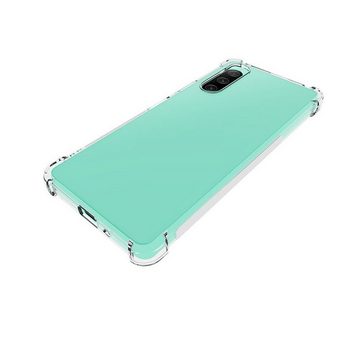 Wigento Handyhülle Für Sony Xperia 10 V Schock TPU Schutz Handy Hülle Case Transparent