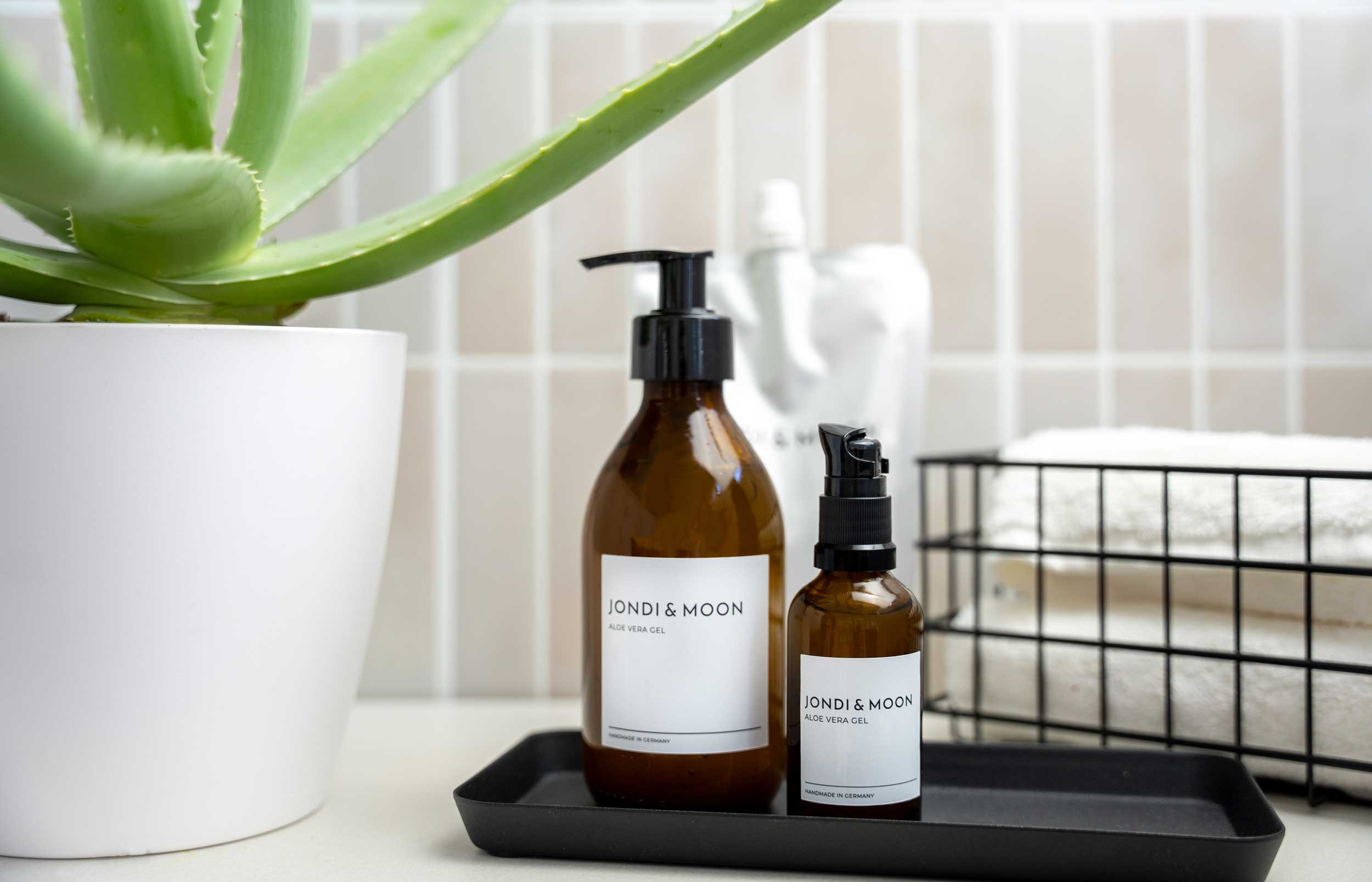 JONDI&MOON After Sun-Gel JONDI&MOON Aloe Vera Gel mit Panthenol – vegan & nachfüllbar Glasflasche oder Nachfüllbeutel