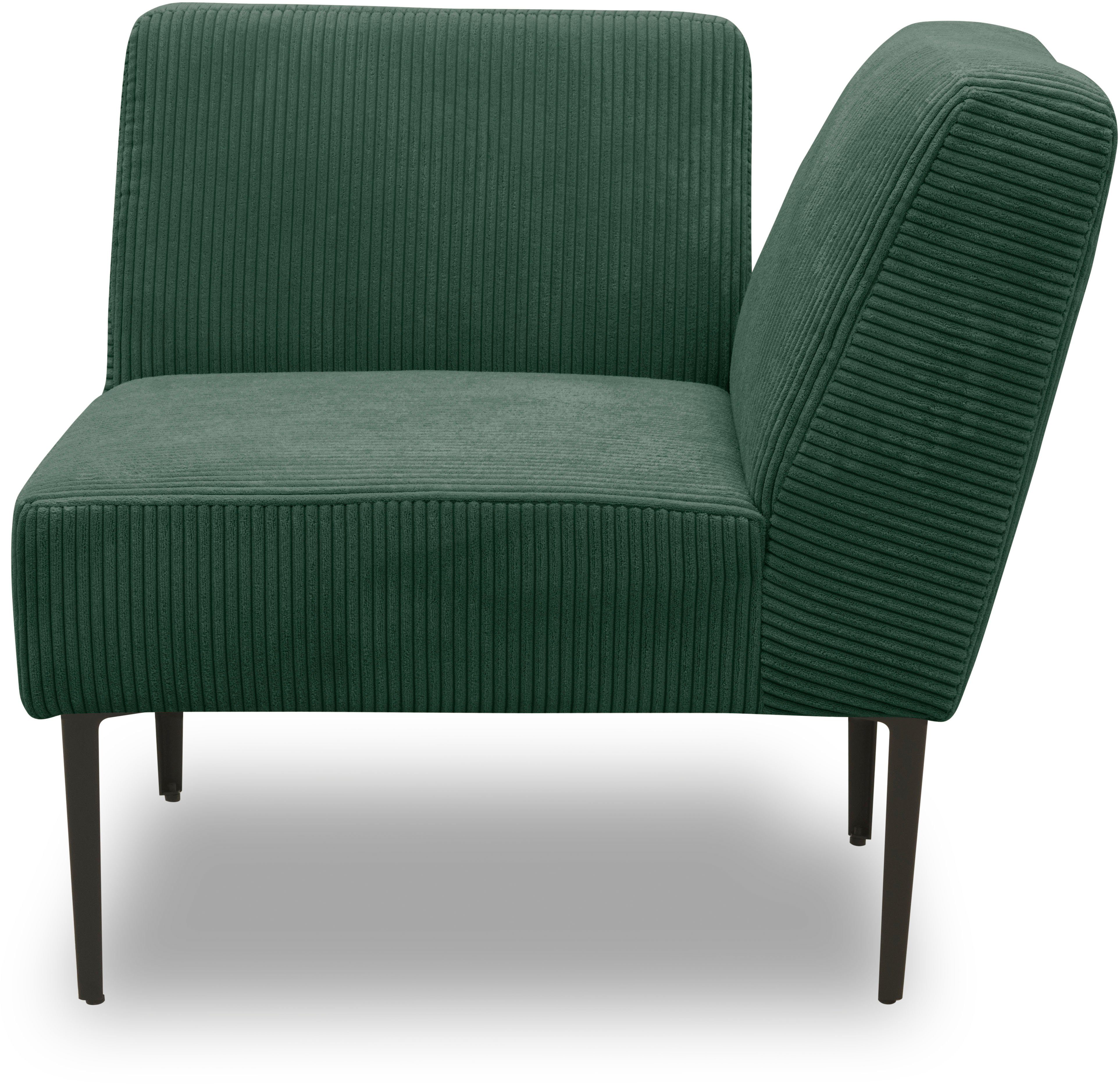 DOMO collection Sofa-Eckelement 700010, Modul - als Ecke oder Abschluss einsetzbar dunkelgrün