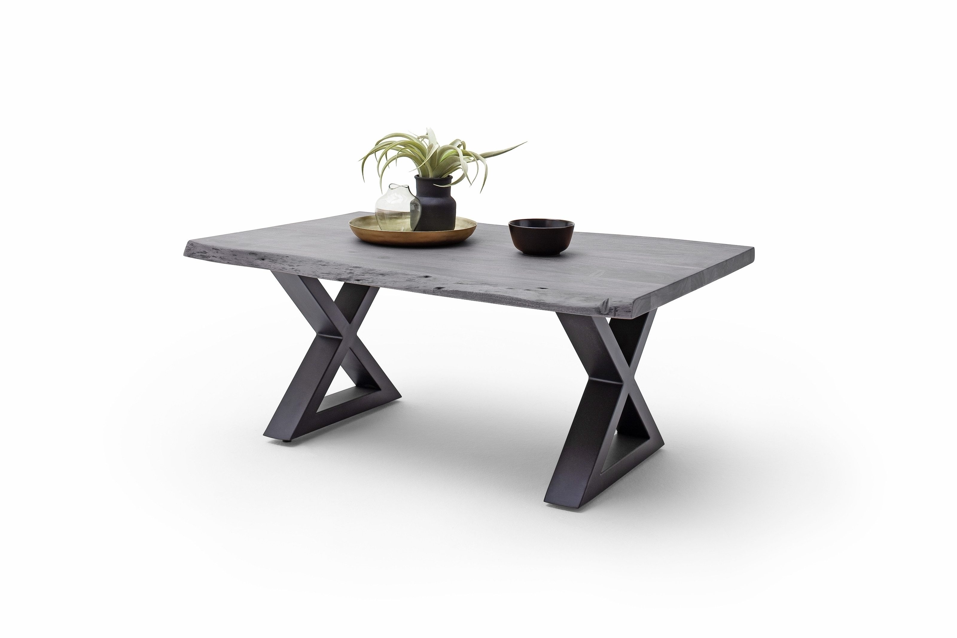 freiraum Couchtisch CARTAGENA, in Akazie grau, massiv lackiert - 110x45x70cm (BxHxT)