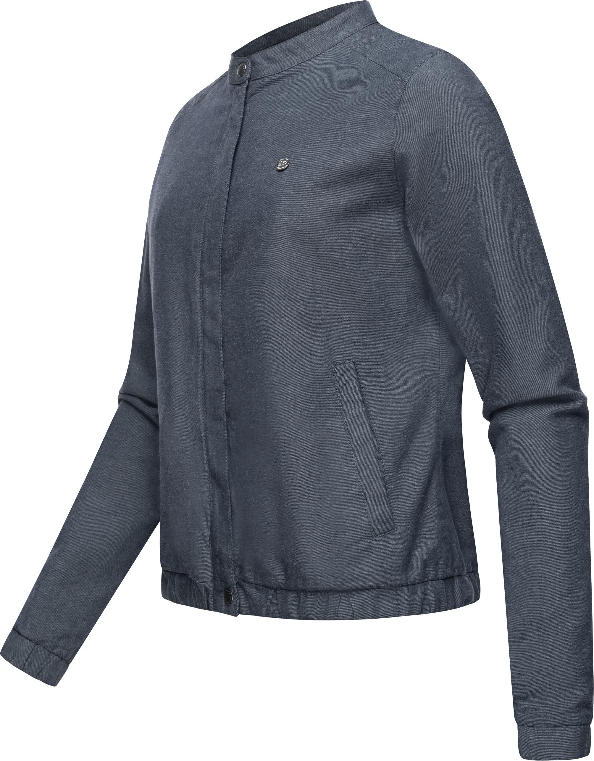 Ragwear Kurzjacke Malawi Linen Leichte Leinen Übergangsjacke