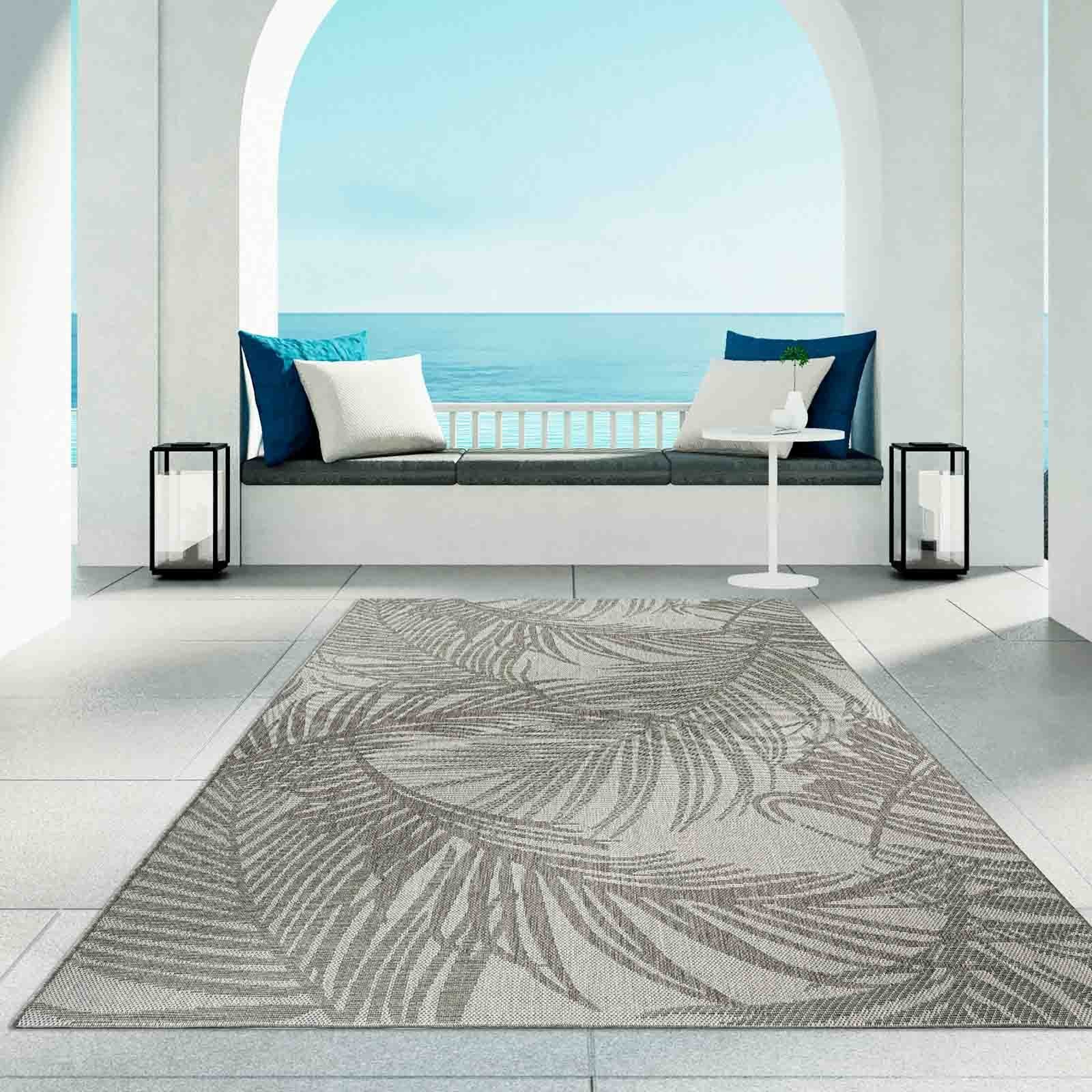 Teppich Regina Teppich aus robustem Flachgewebe für In und Outdoor, TaraCarpet, rund, Höhe: 7 mm, In und Outdoor