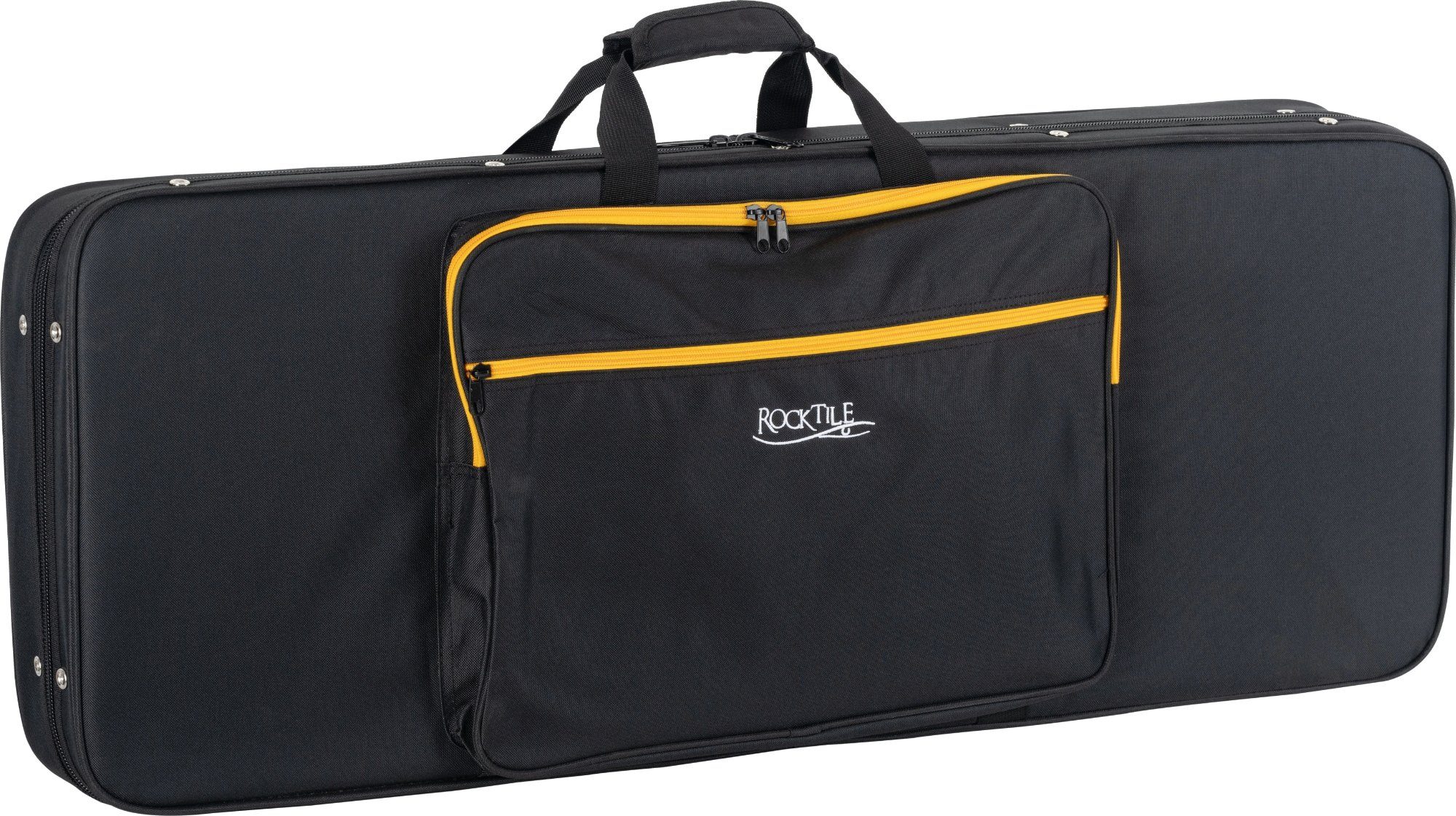 Rocktile Gitarrentasche EGSCR-1122BK Softcase E-Gitarre, gepolsterter E-Gitarren-Koffer mit Rucksackgarnitur