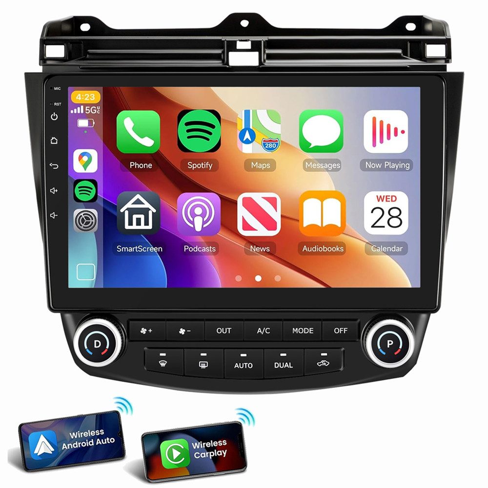 ESSGOO Android 15 Für Honda Accord 7 2003-2007 AUTORADIO Navi Autoradio (RDS, Digitalradio (DAB), FM, AM, 2 DIN Carplay Bluetooth Navigationsgeräte Rückfahrkamera (optional)