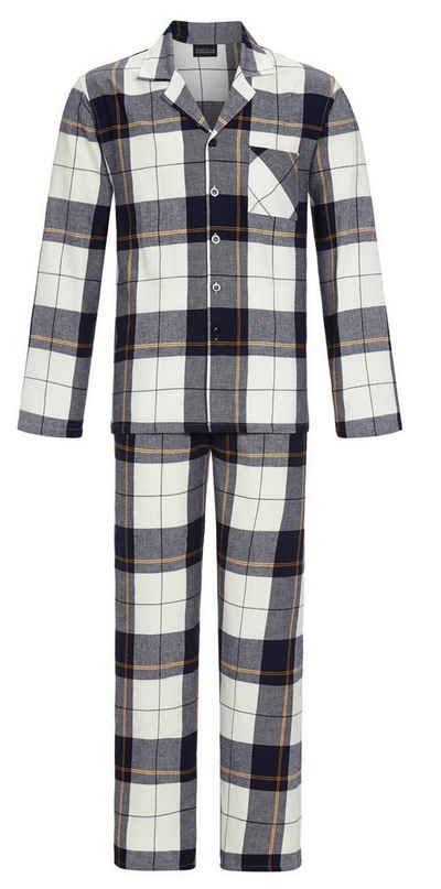 Ringella Schlafanzug Herren Flanell Pyjama (2 tlg) Baumwolle