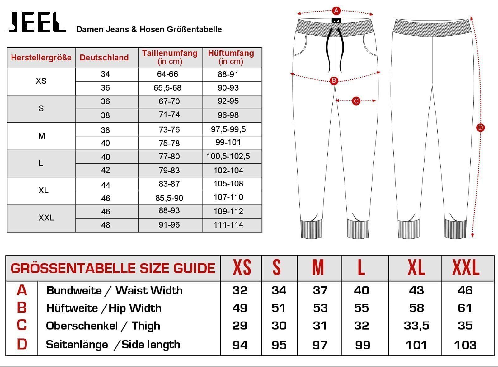 JEEL Sweathose Jogginghose Damen (1-tlg) Slim Fit, Baumwolle, Lycra – Bild 5 von 5