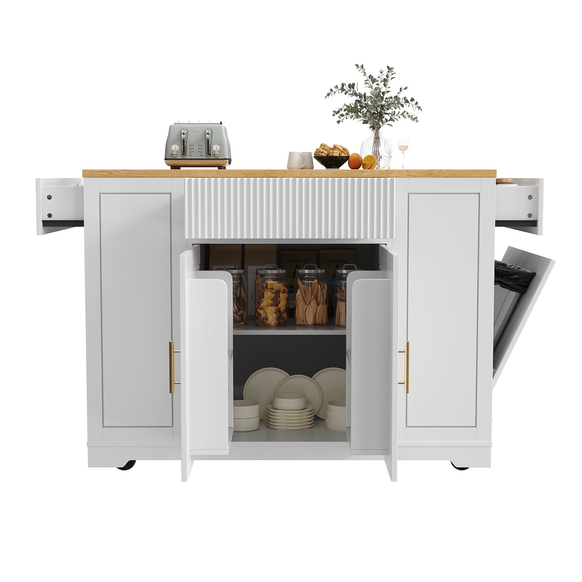 OKWISH Küchenwagen Multifunktionale Kücheninsel, (mobile Kücheninsel günstig online kaufen