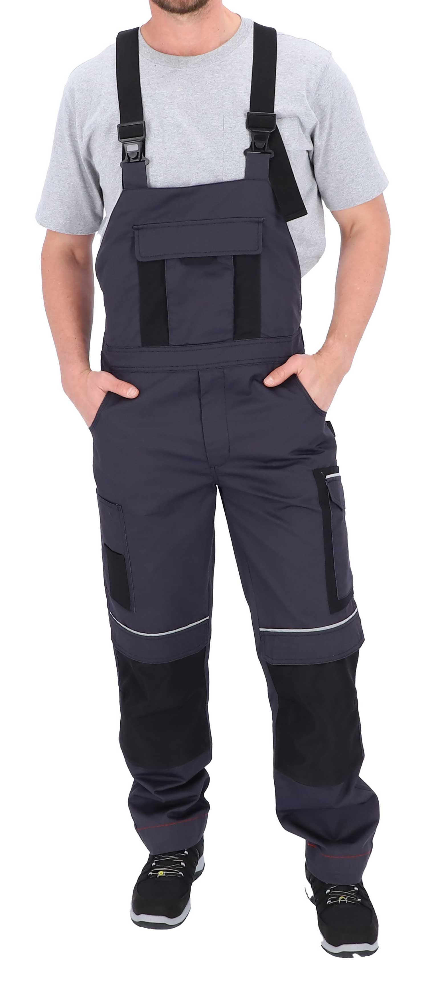 ELIWORX Arbeitslatzhose Stretch Einsatz bequeme robuste flexible Herrenhose Smartes Taschen-Design ideal für Handwerk Heimwerk und Baugewerbe