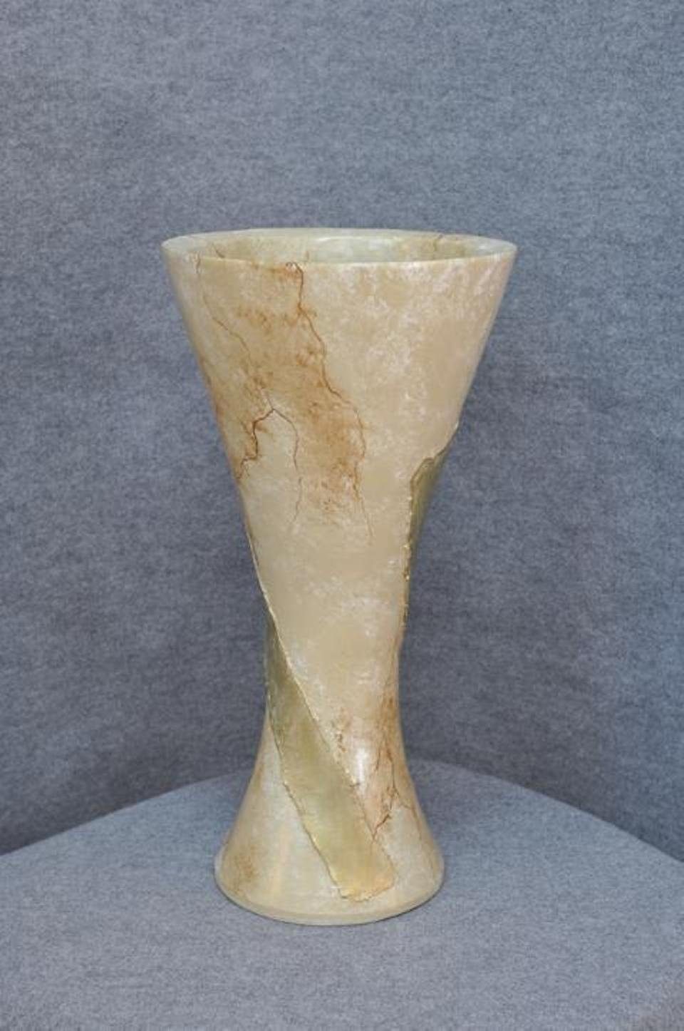 Design Vase Big Beige JVmoebel Medusa Pokal Stil Skulptur XXL 0883 Blumen Vasen Deko Antik
