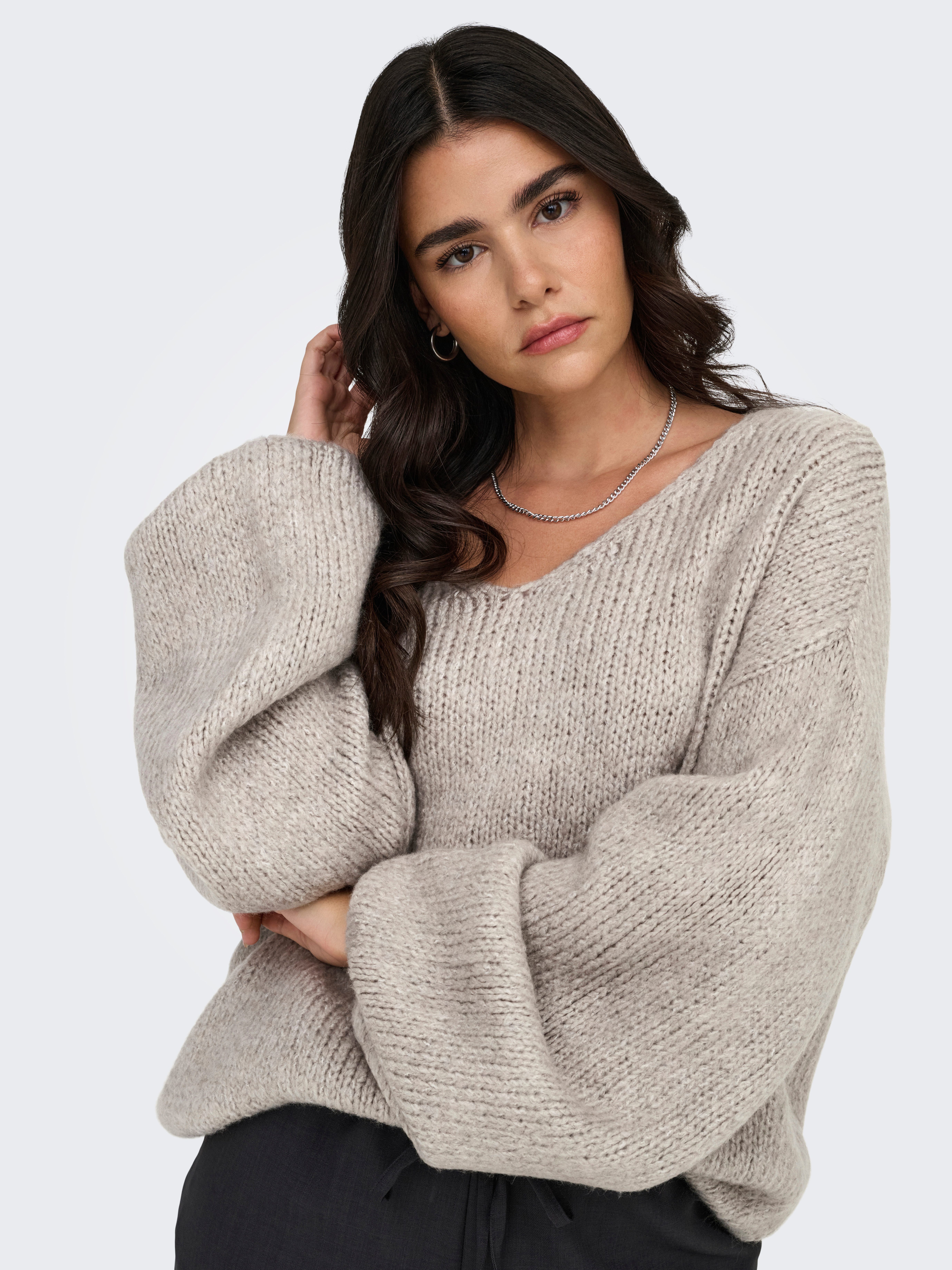 JDY V-Ausschnitt-Pullover JDYDINEA L/S REVERSIBLE PULLOV. günstig online kaufen