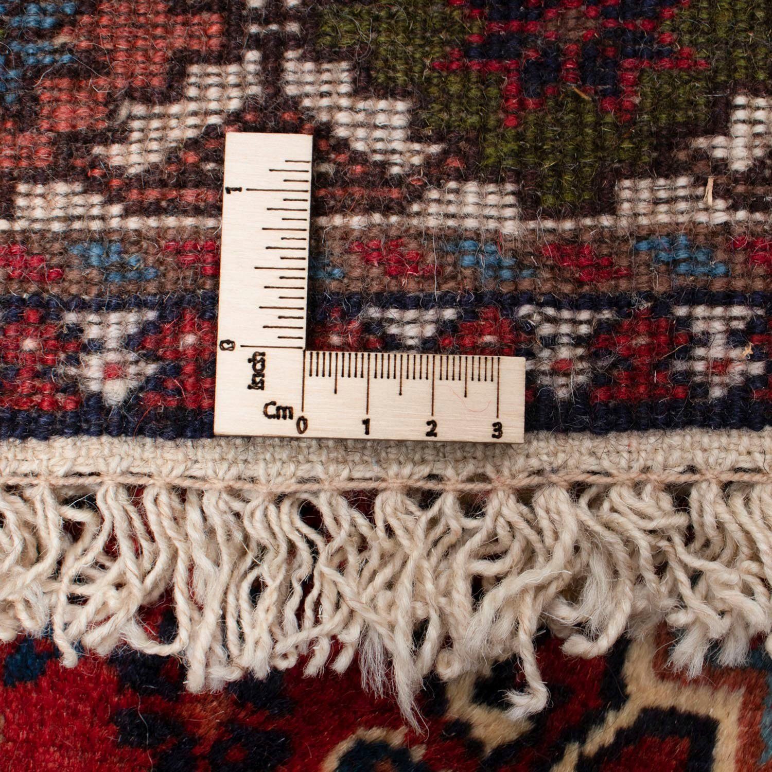 105 cm, scuro Handgeknüpft 10 Medaillon Wollteppich 155 mm, x Rosso rechteckig, Yalameh morgenland, Höhe: