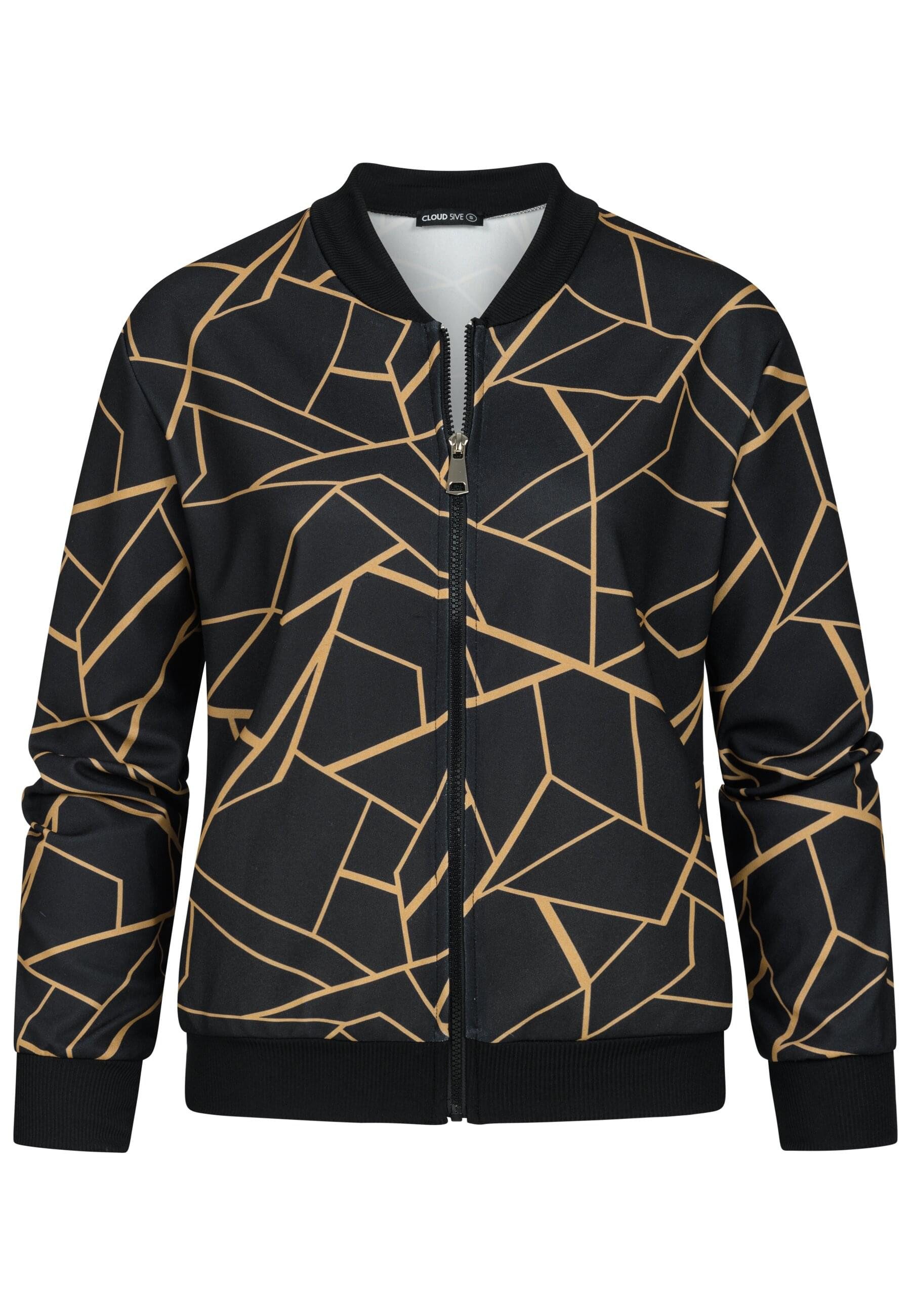 CLOUD 5IVE Bomberjacke CLOUD 5IVE Blouson Bomber-Jacket with zick zack prin günstig online kaufen