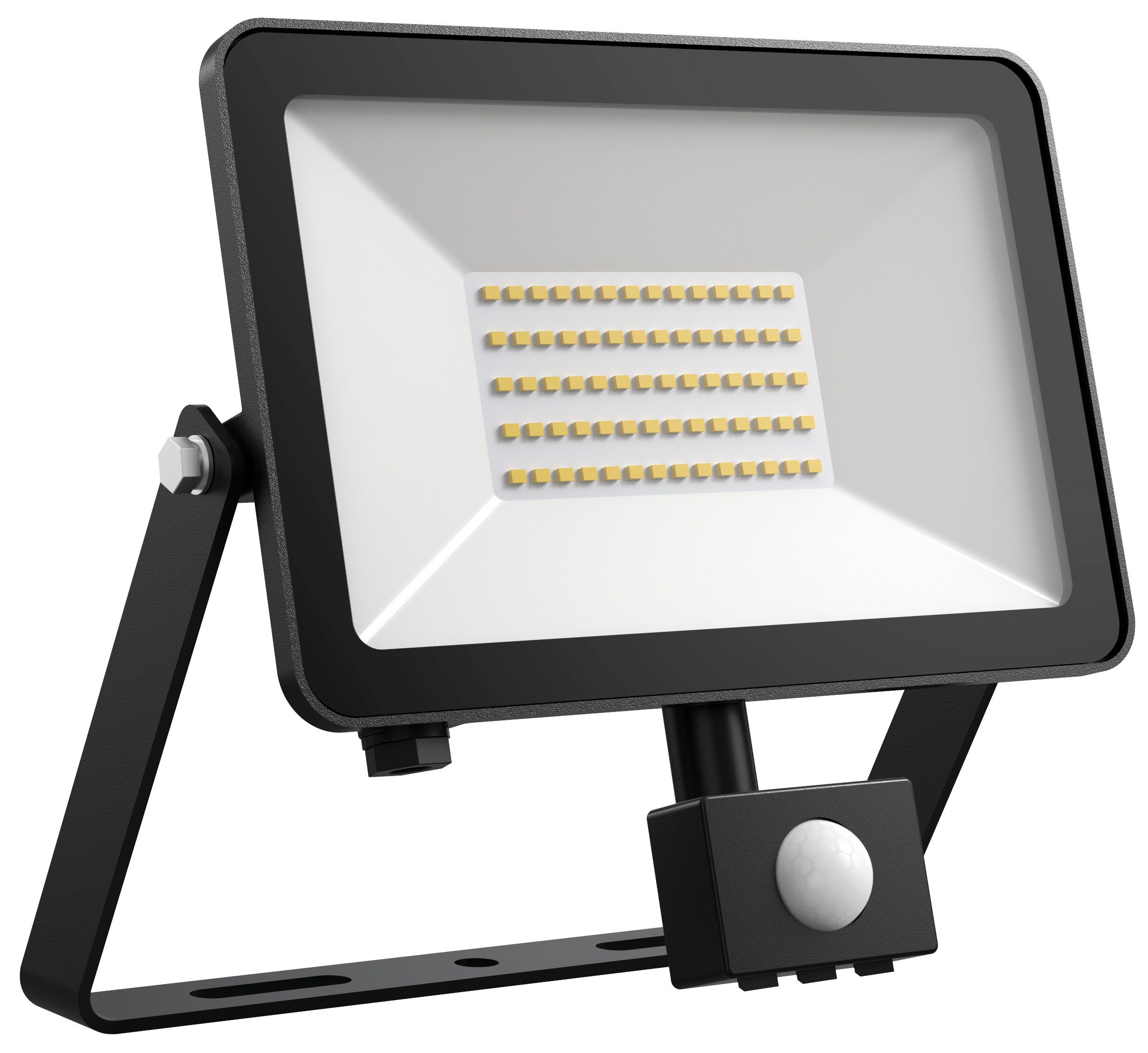 Ledvion LED Strahler Mit Bewegungsmelder – 50W Osram LED, 4000K, 6000 Lumen, IP44 Außenstrahler Mit Schnellanschluss