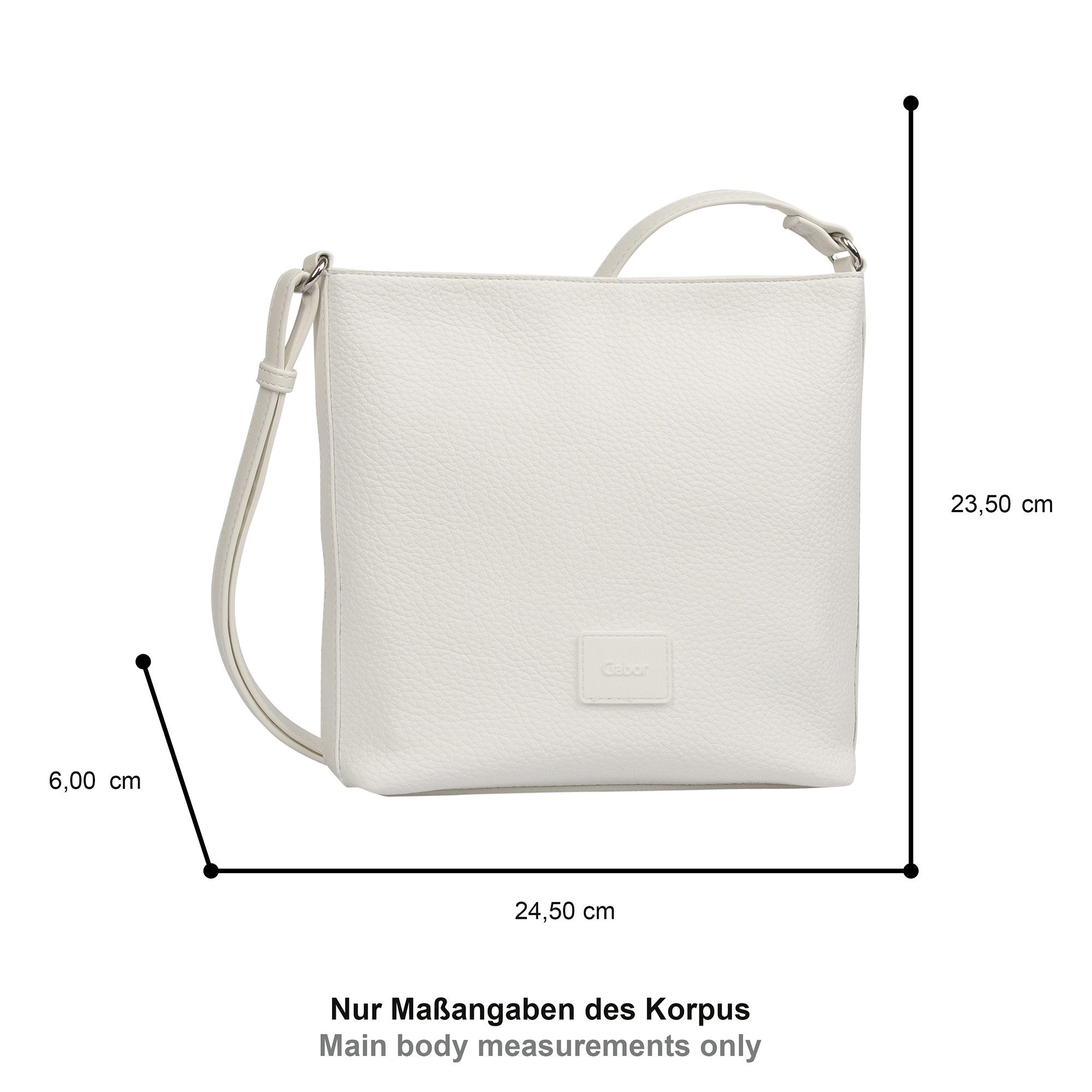 Gabor Umhängetasche Elfie, Damen Schultertasche, Handtasche mit Logo-Aufnäher