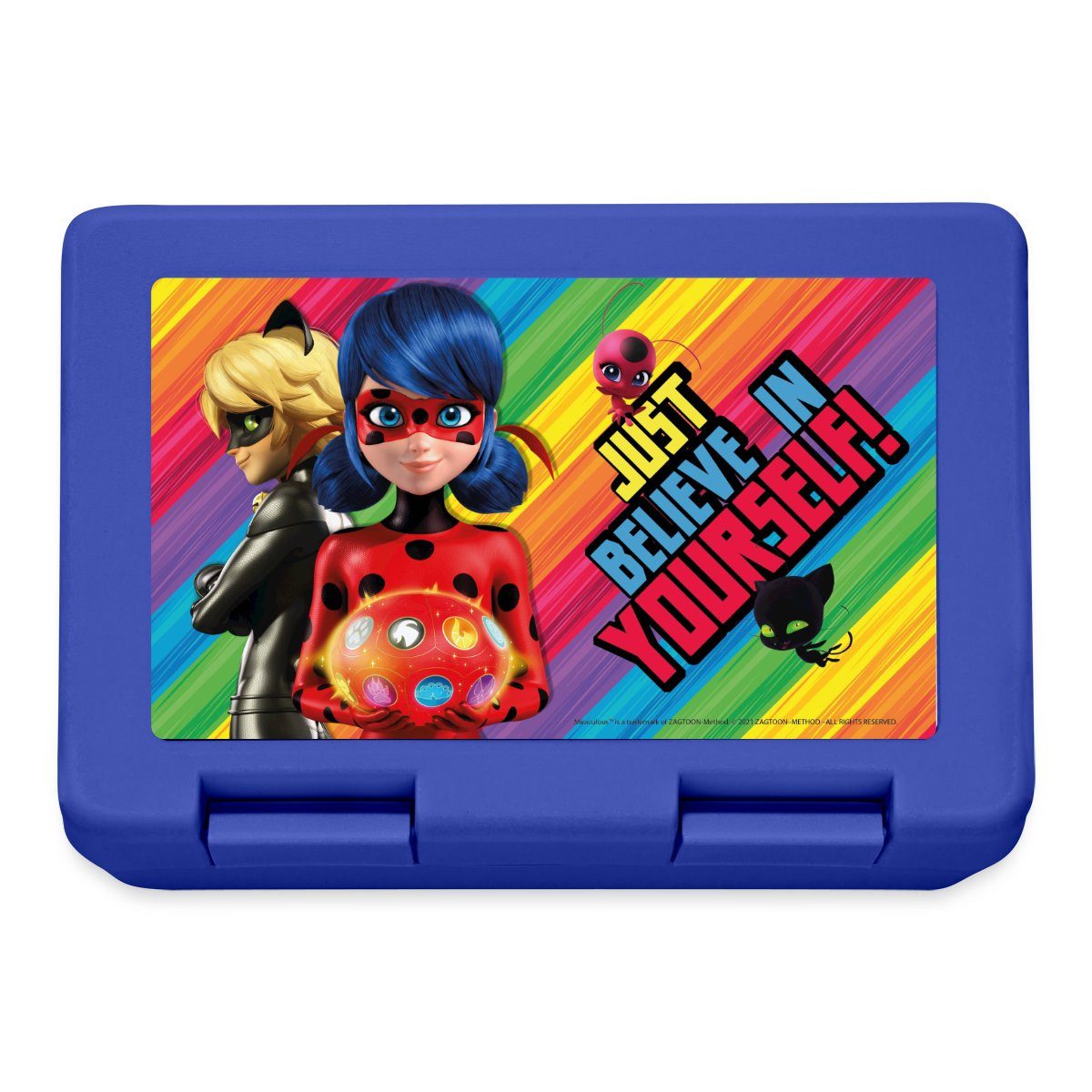 Spreadshirt Lunchbox Miraculous Just Believe In Yourself Ladybug Brotdose Lunchbox, Plastik, Aluminium