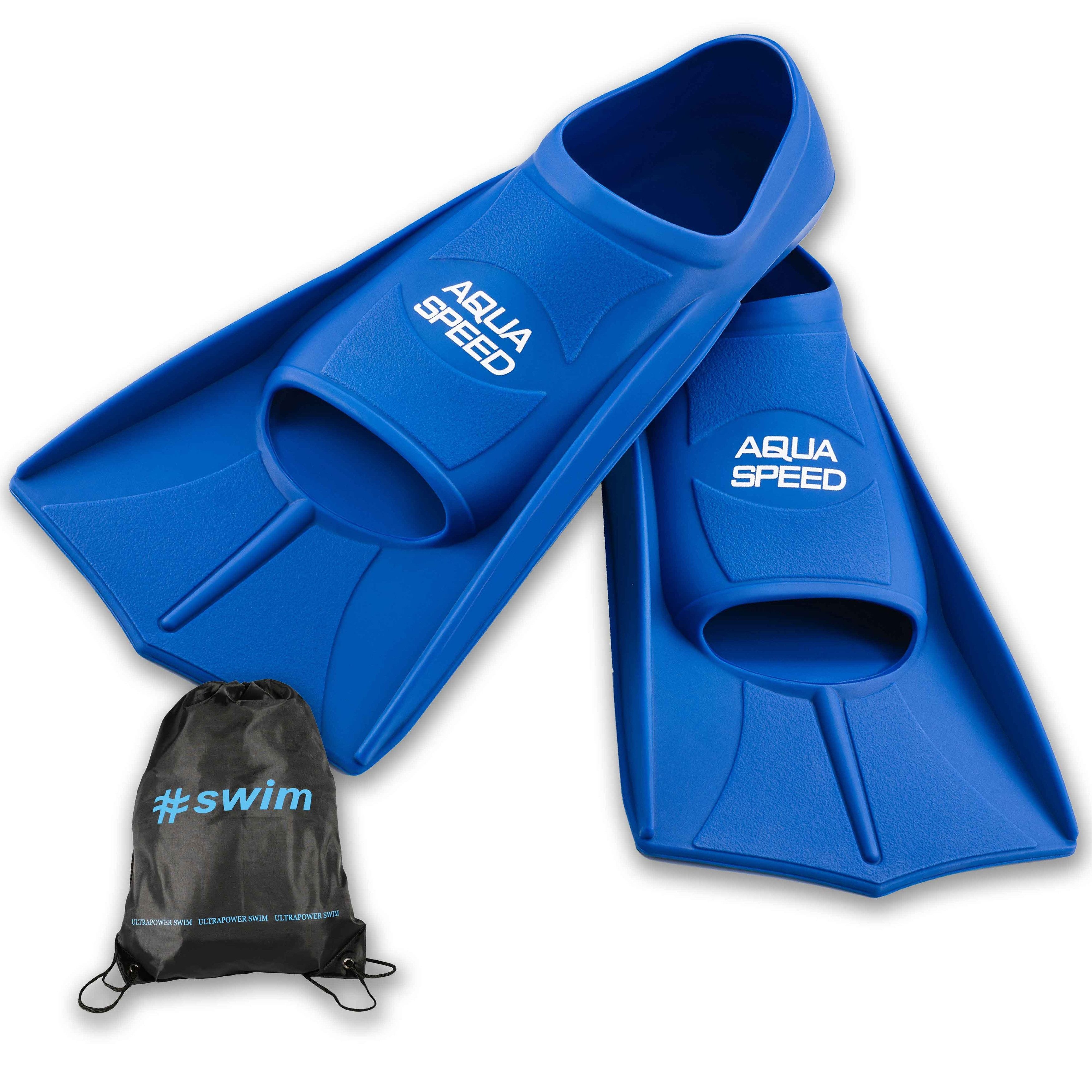 Aqua Speed Flosse Kurze Trainingsflossen Hoher Vortrieb Perfekt für Schwimmtraining, Maximale Kraftübertragung durch verstärkte Seitenelemente