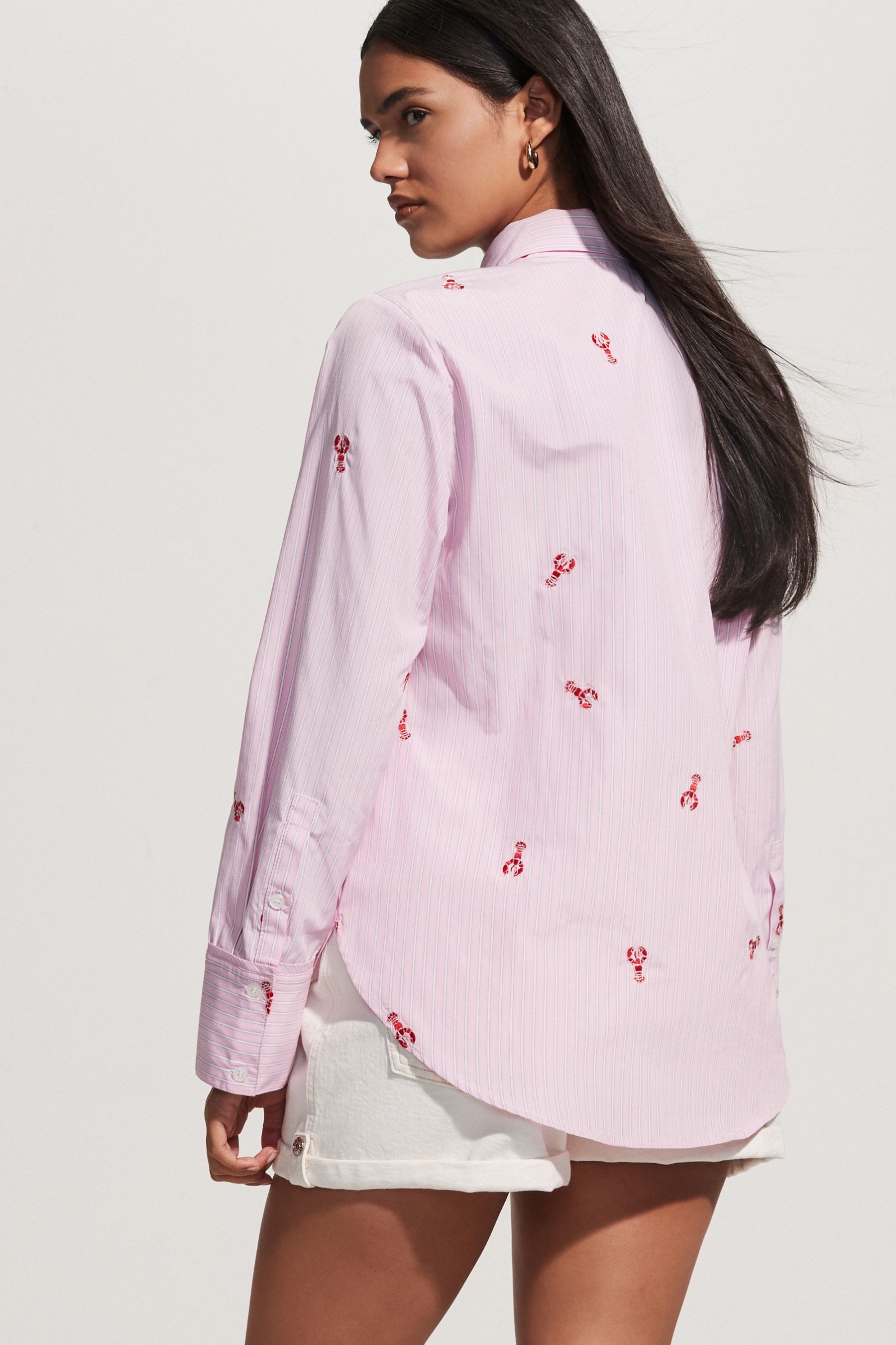 Next Langarmhemd Langarm-Bluse mit Stickerei (1-tlg) günstig online kaufen