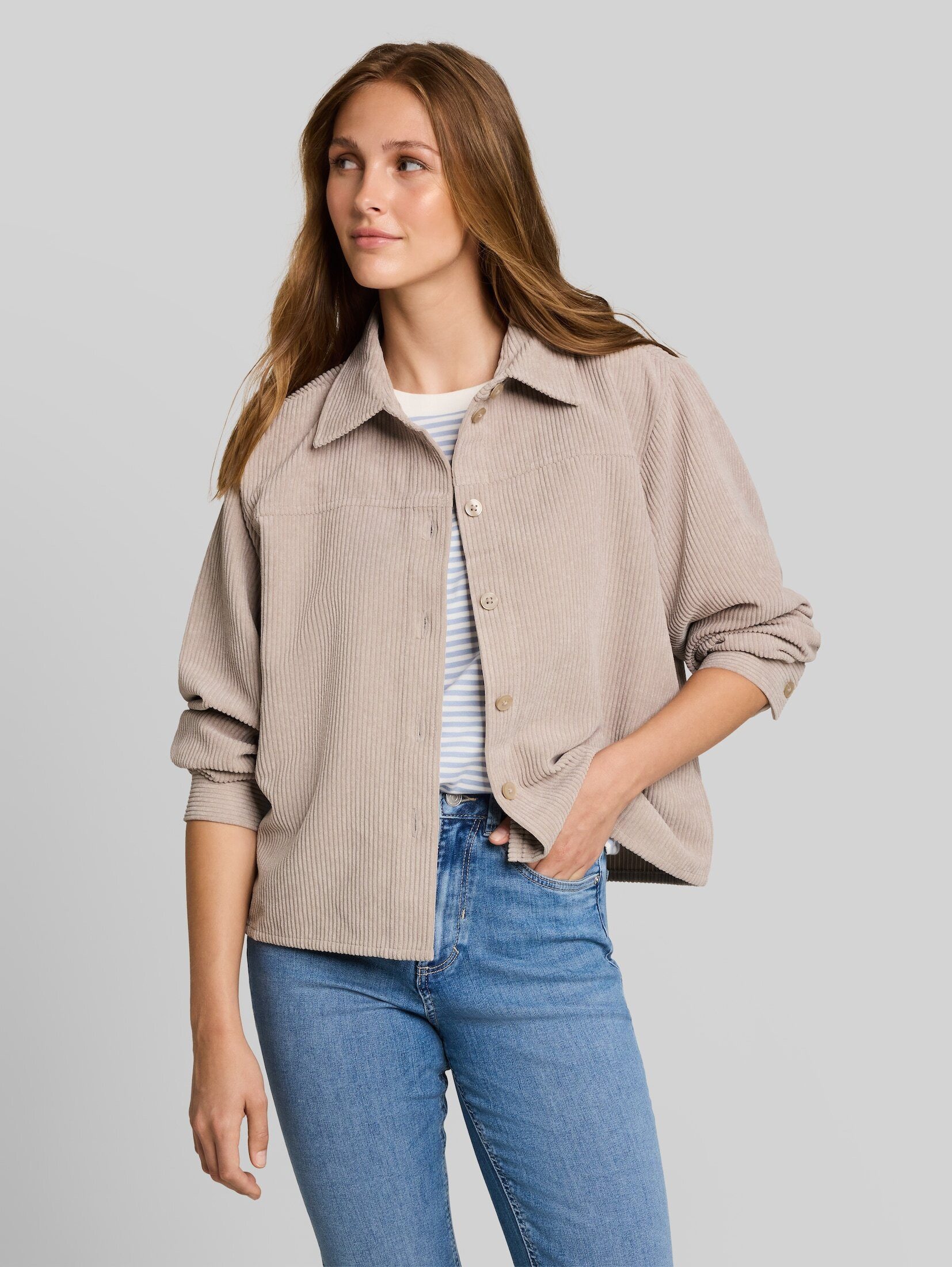 TOM TAILOR Denim Langarmbluse Blusen & Shirts Boxy Fit Cordbluse