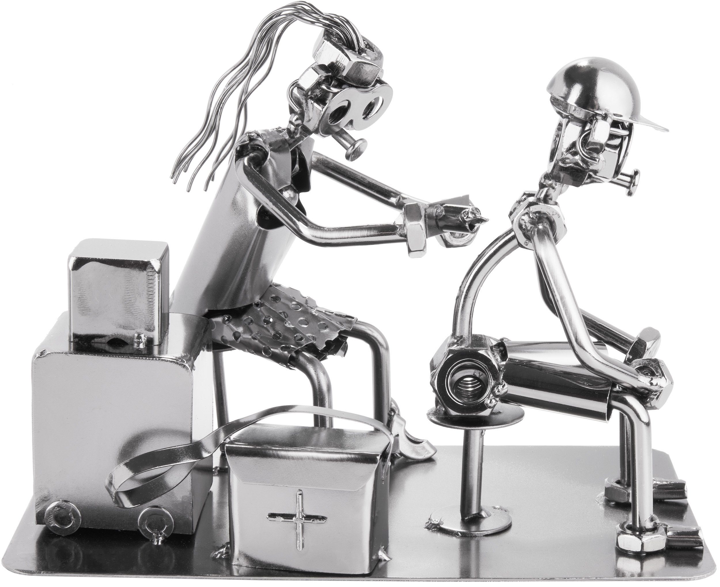 BRUBAKER Dekofigur Metallskulptur Schraubenmännchen Tätowierer (Tattoo günstig online kaufen
