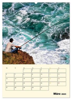 CALVENDO Wandkalender Angeln - extrem faszinierend (Premium, hochwertiger DIN A2 Wandkalender 2023, Kunstdruck in Hochglanz)