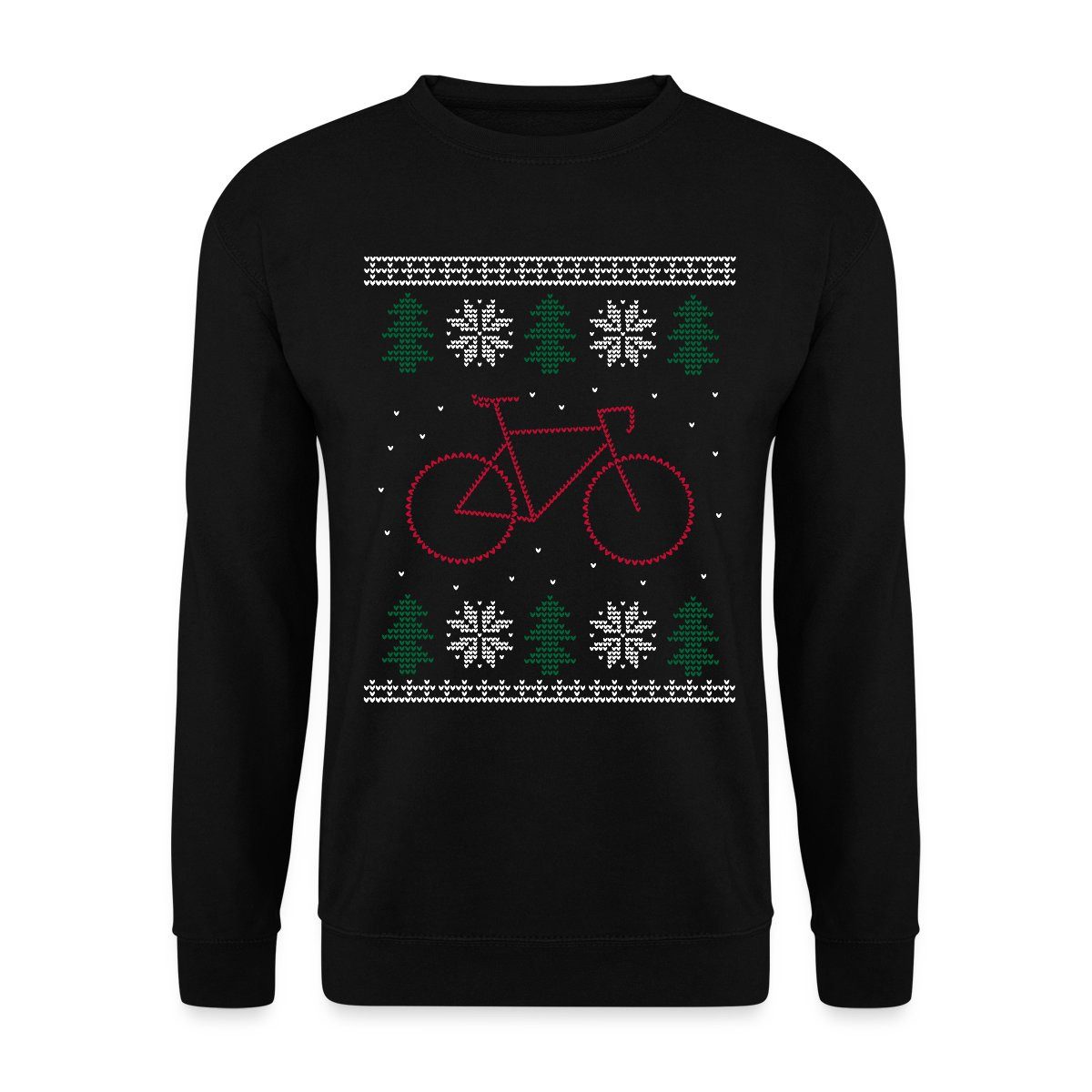 Spreadshirt Sweatshirt Fahrrad Ugly Christmas Sweater Weihnachten Rennrad Unisex Pullover (1-tlg)