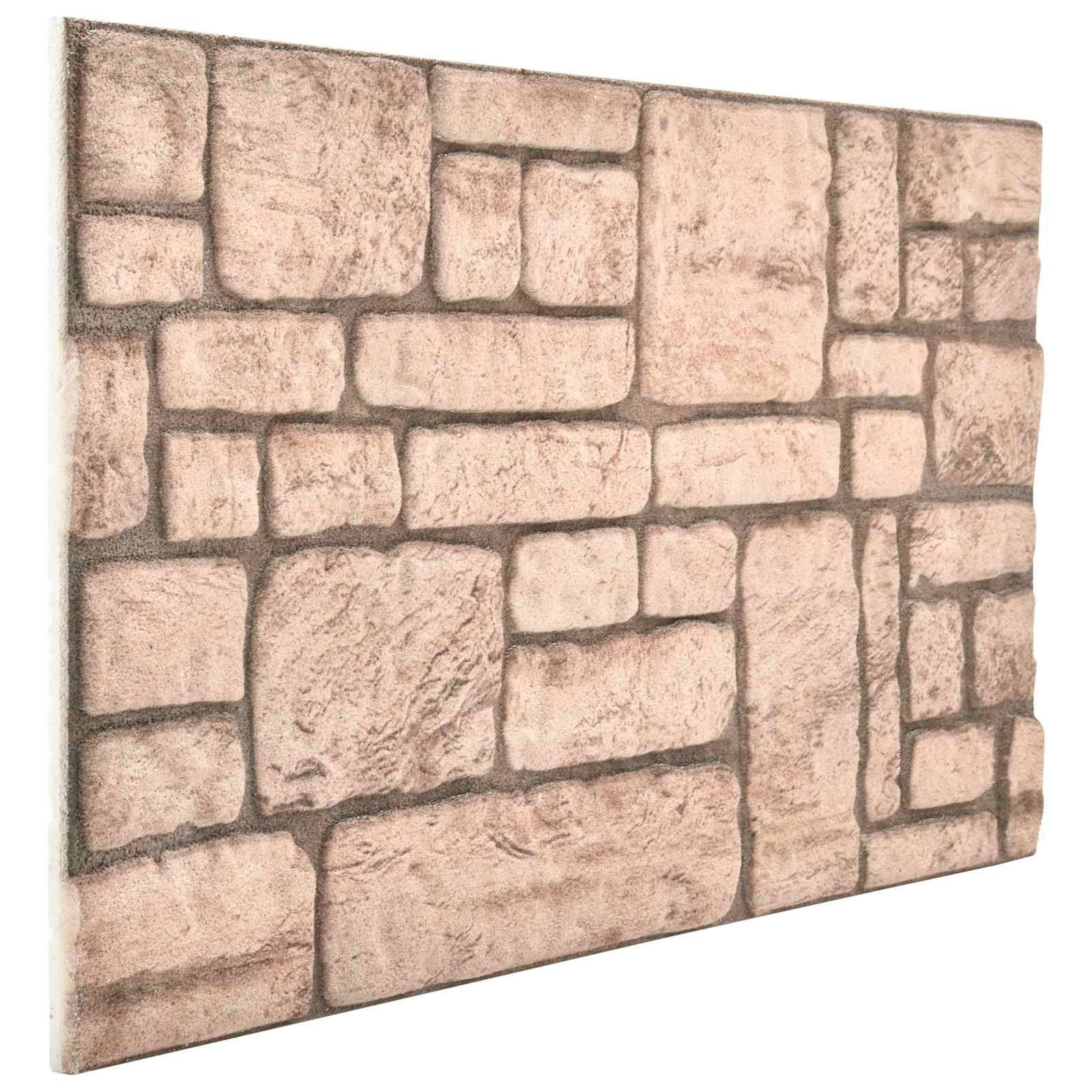 vidaXL Wandpaneel Wandpaneele 10 pcs Beige 100 x 50 cm EPS-Schaum, (10-tlg)