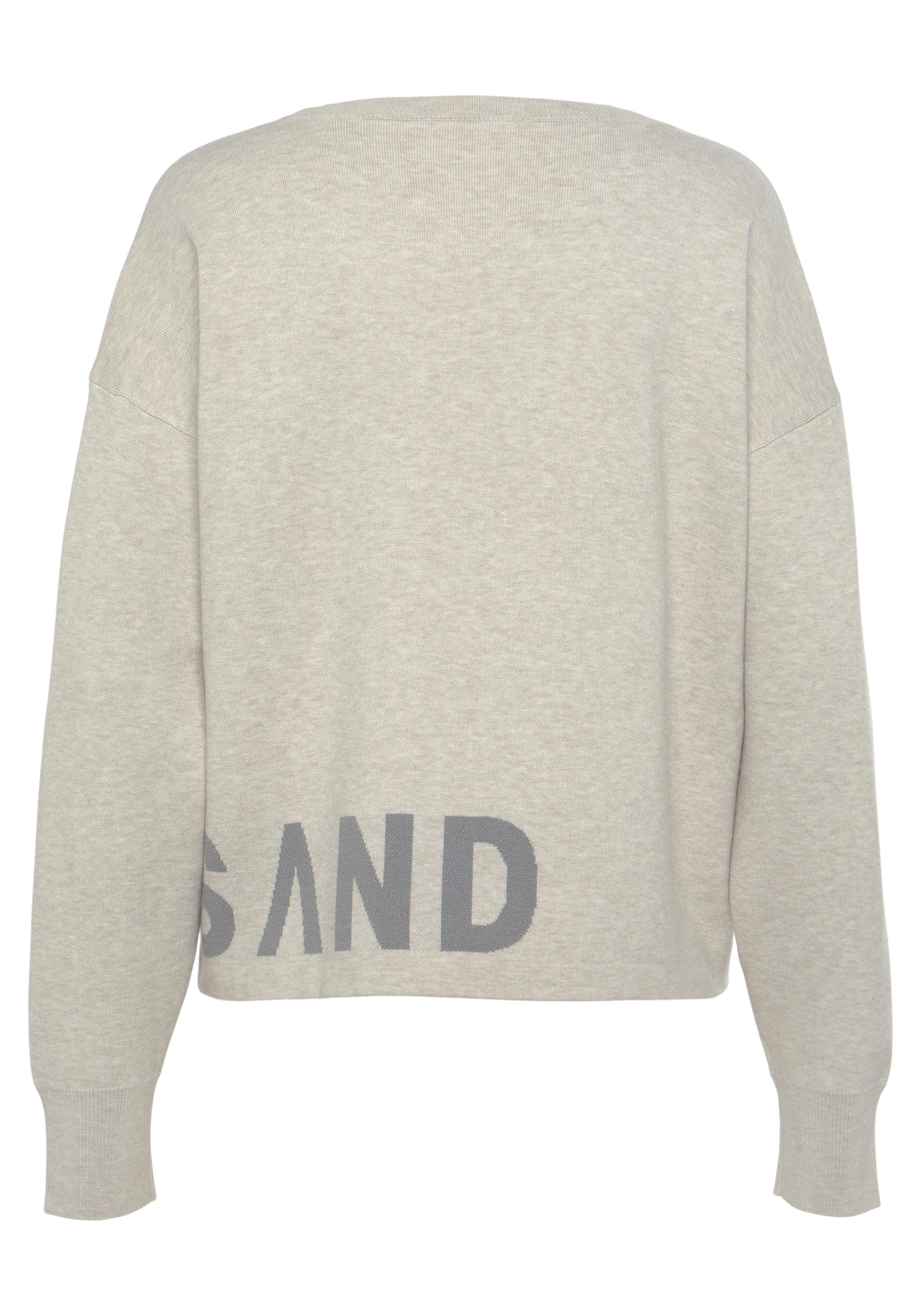 Elbsand Strickpullover aus hochwertigem Strick mit eingestricktem Logo, Loungewear