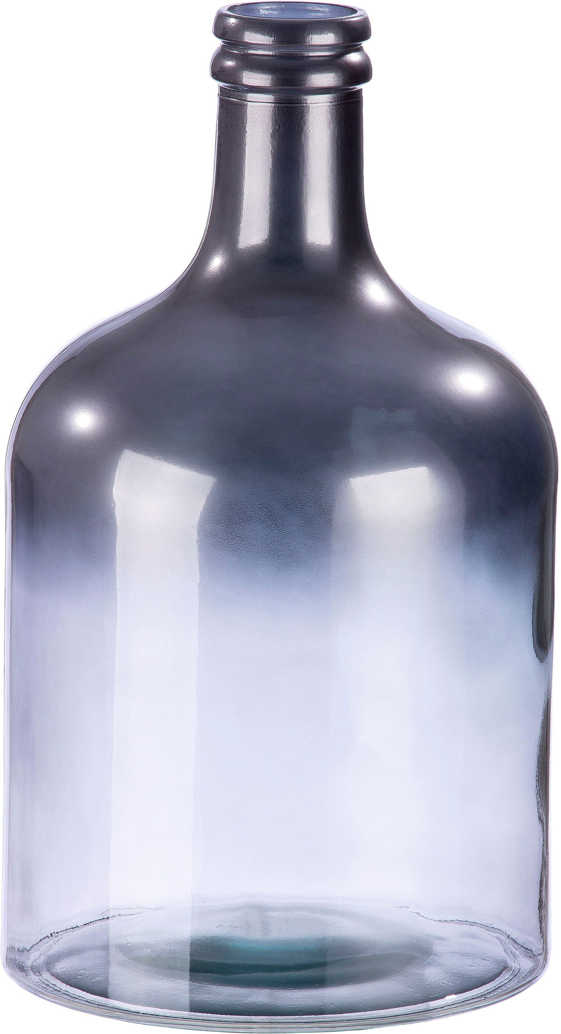 Vase eine GILDE Fusion (1 recyceltem 43 und Dekoobjekt cm dekorative Funktionalität aus gelungene bietet Flaschenvase St), Sie Höhe aus Glas, Bodenvase ca. Douro, Blumenvase,