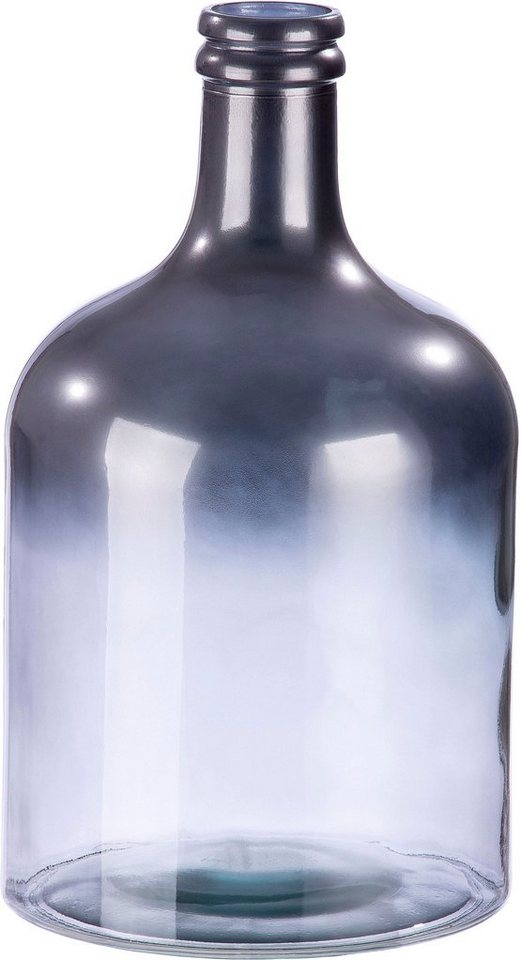 GILDE Bodenvase Flaschenvase Douro, Höhe ca. 43 cm (1 St), dekorative Vase  aus recyceltem Glas, Blumenvase, Sie bietet eine gelungene Fusion aus  Dekoobjekt und Funktionalität