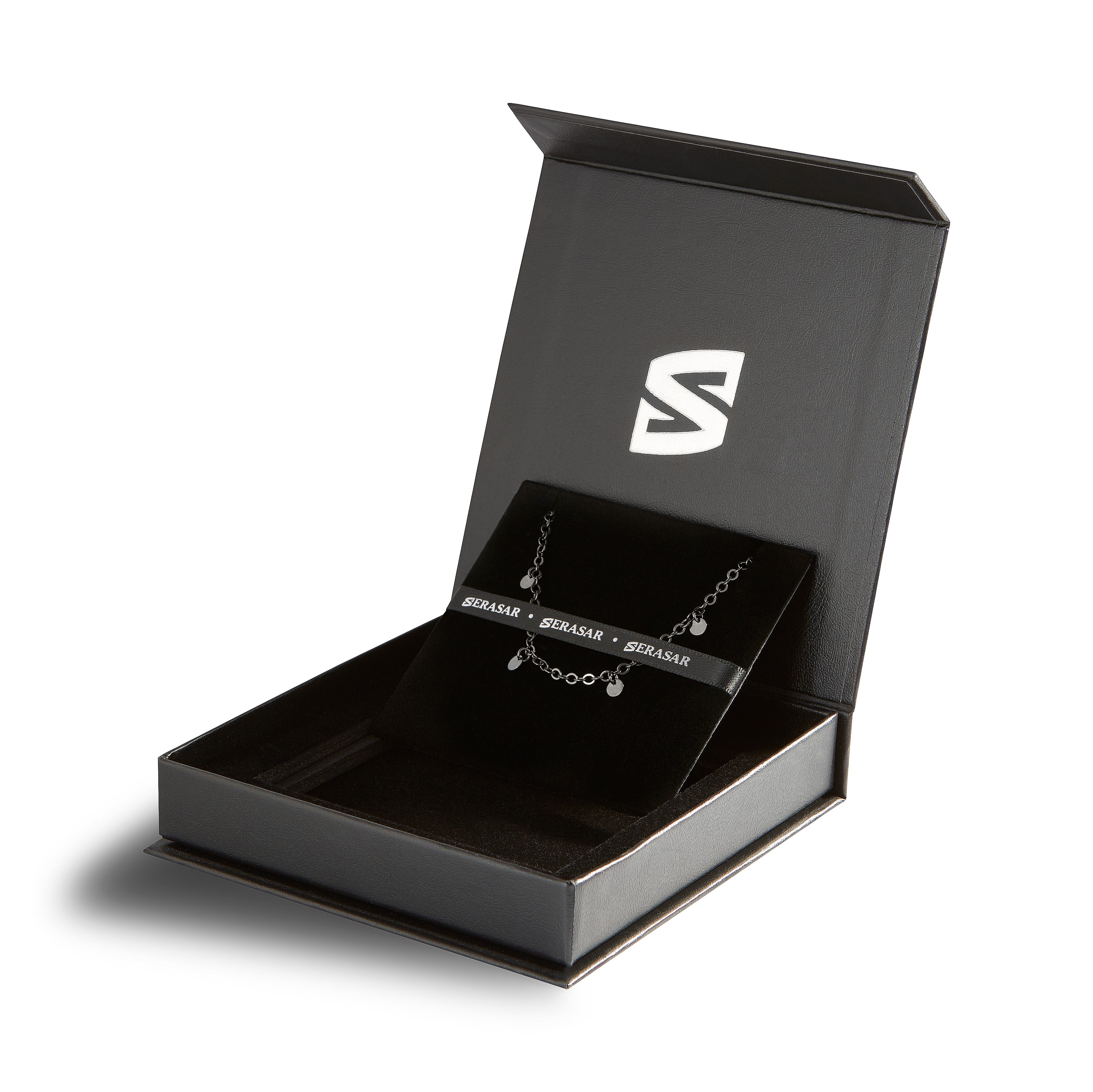 SERASAR Fußkette Fußkettchen aus Sterlingsilber [Coin] (1-tlg), Women's coin-shaped anklet in 925 sterling silver, 18k gold plating