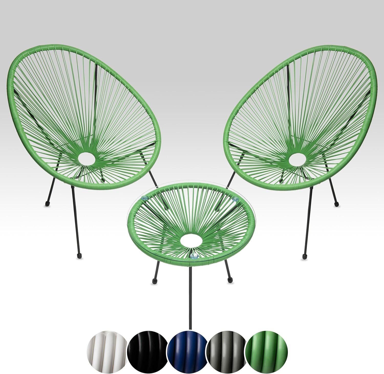 sunnypillow Gartenstuhl 2er Set Acapulco Gartenstühle günstig online kaufen