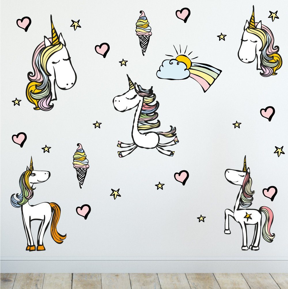 Sunnywall Wandtattoo Wandsticker - Einhorn - günstig online kaufen
