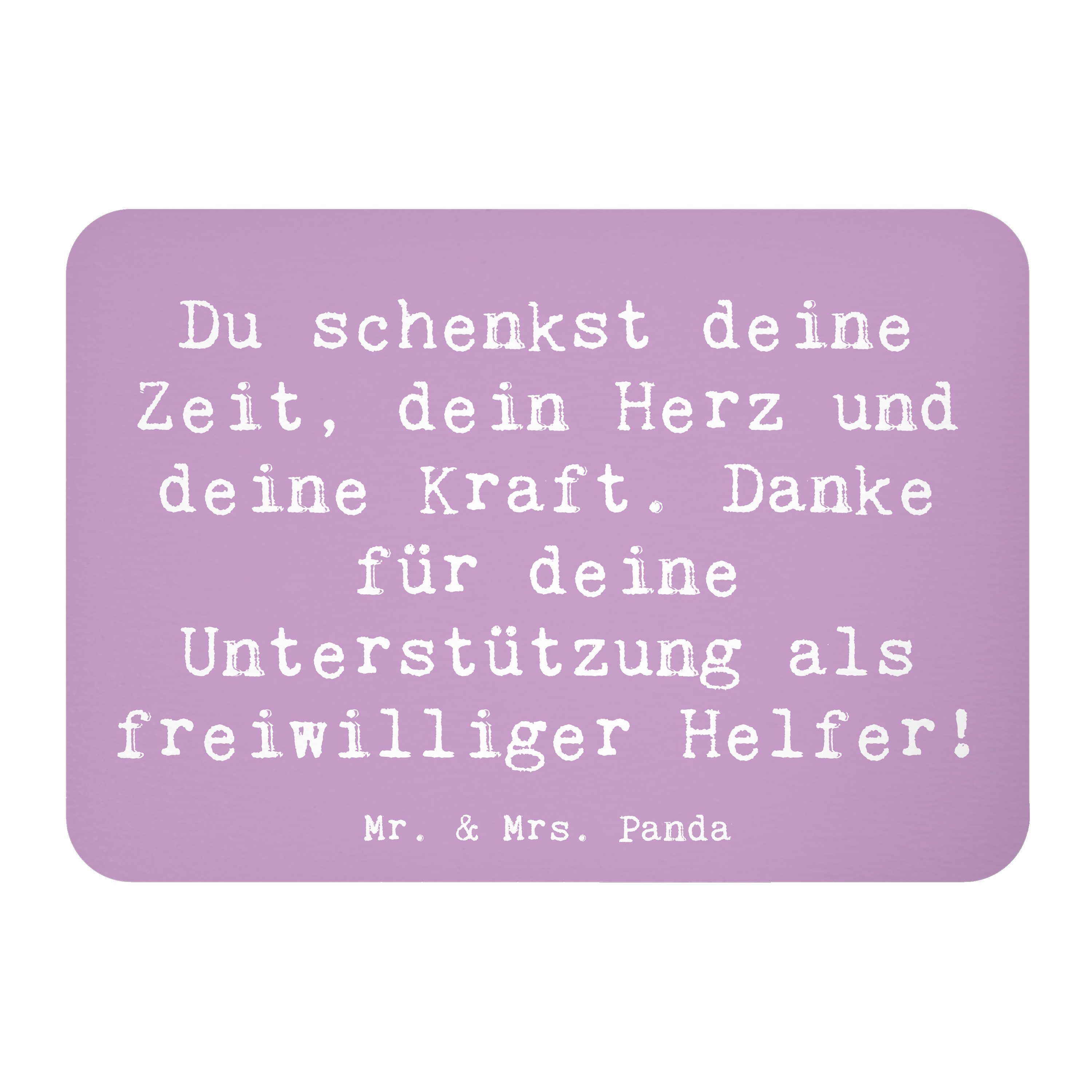 Magnet Spruch Freiwilliger Dank - Lavendeltraum - Geschenk, Mitgefühl, Engag
