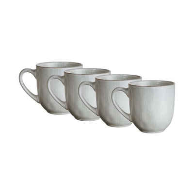 BUTLERS Tasse HENLEY 4x Tasse 350ml, Steinzeug, reaktive Glasur