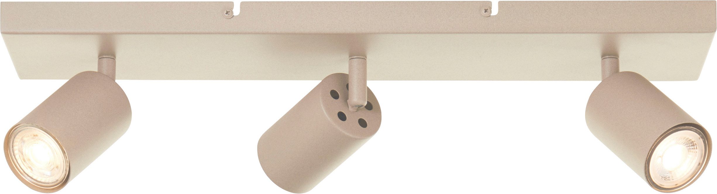 Brilliant Deckenstrahler Jello, LED wechselbar, Warmweiß, GU10 LED inkl., 350 lm, 3000 K, schwenkbar, Metall, champagnerfarben