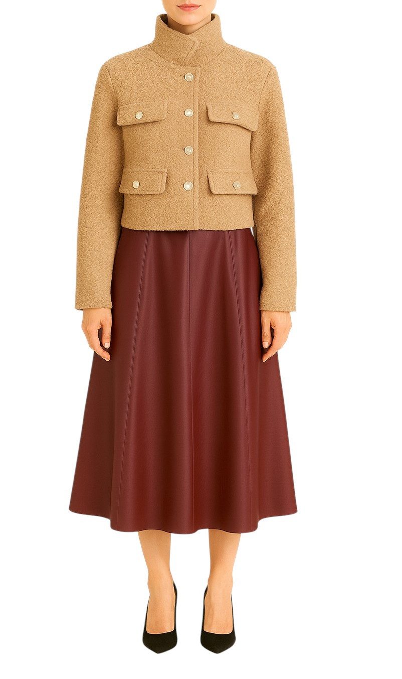 Mississhop Kurzjacke Elegante Übergangsjacke in Teddy-Optik, günstig online kaufen