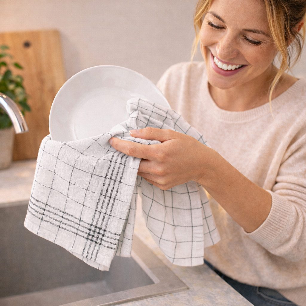 Betz Geschirrtuch Set 50x70cm Geschirrtücher BW, (Set, 5-tlg., Geschirrtücher Küchentücher Handtücher), extrem strapazierfähig saugstark trocknergeeignet Gastro – Bild 3 von 5