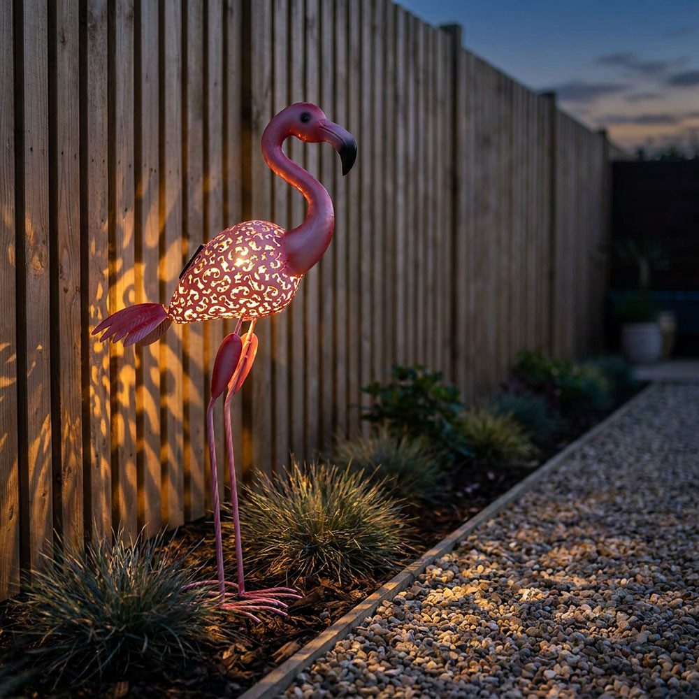 GLOBO LIGHTING LED Dekofigur, LED-Leuchtmittel fest verbaut, Warmweiß, Solar Gartenskulptur für Außen Terrassen Gartendeko Figur